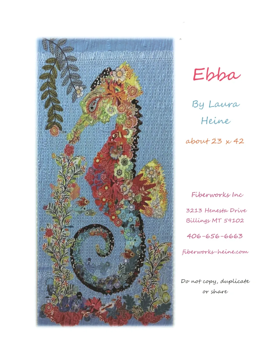 Sewing a Seahorse Collage Wall Hanging with Ebba
