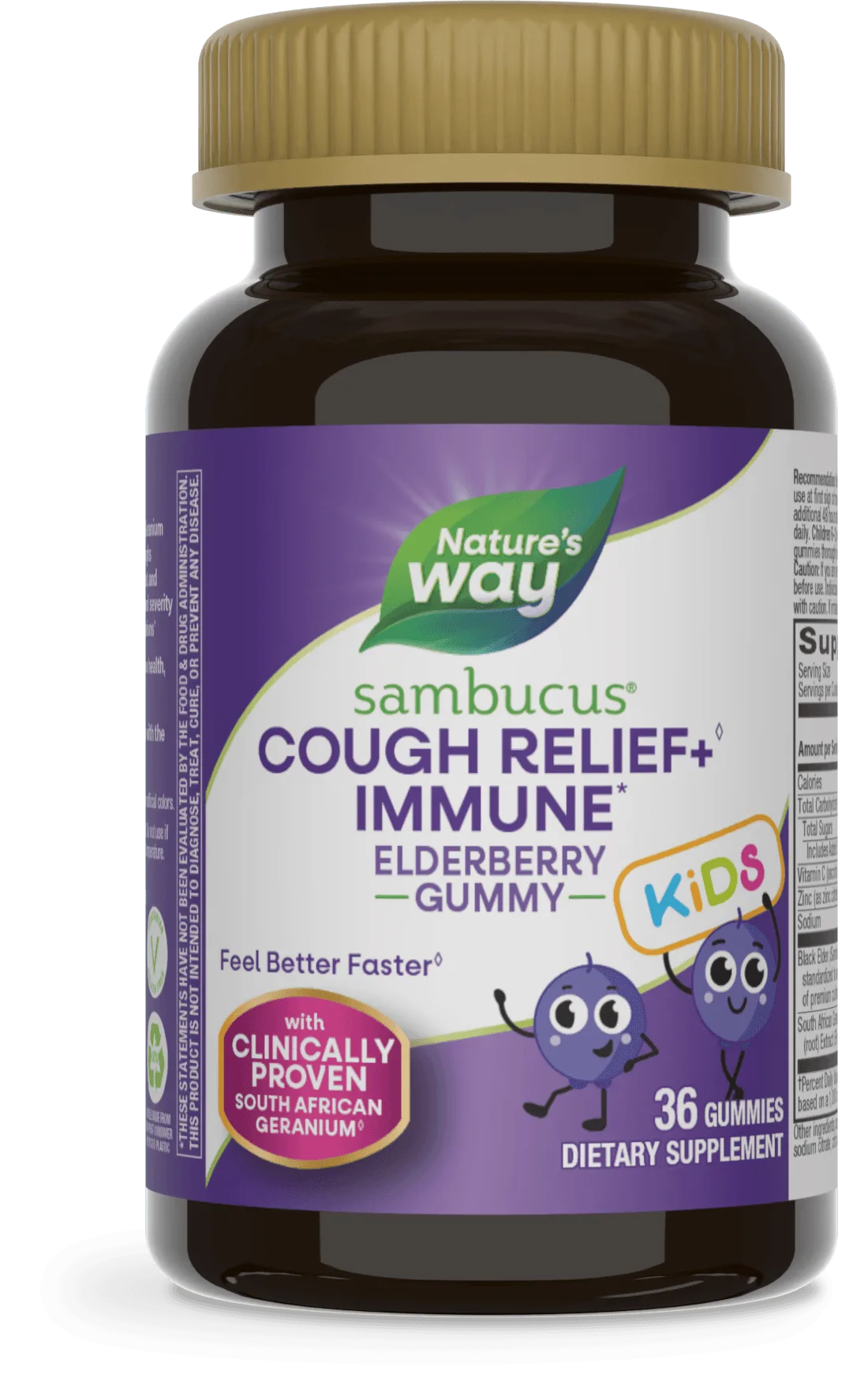 Sambucus Kids Cough Relief +♢ Immune* Elderberry Gummies
