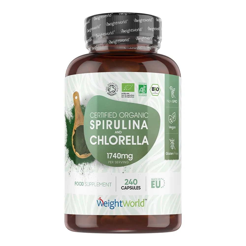 Kapsułki organicznej spiruliny i chlorelli
