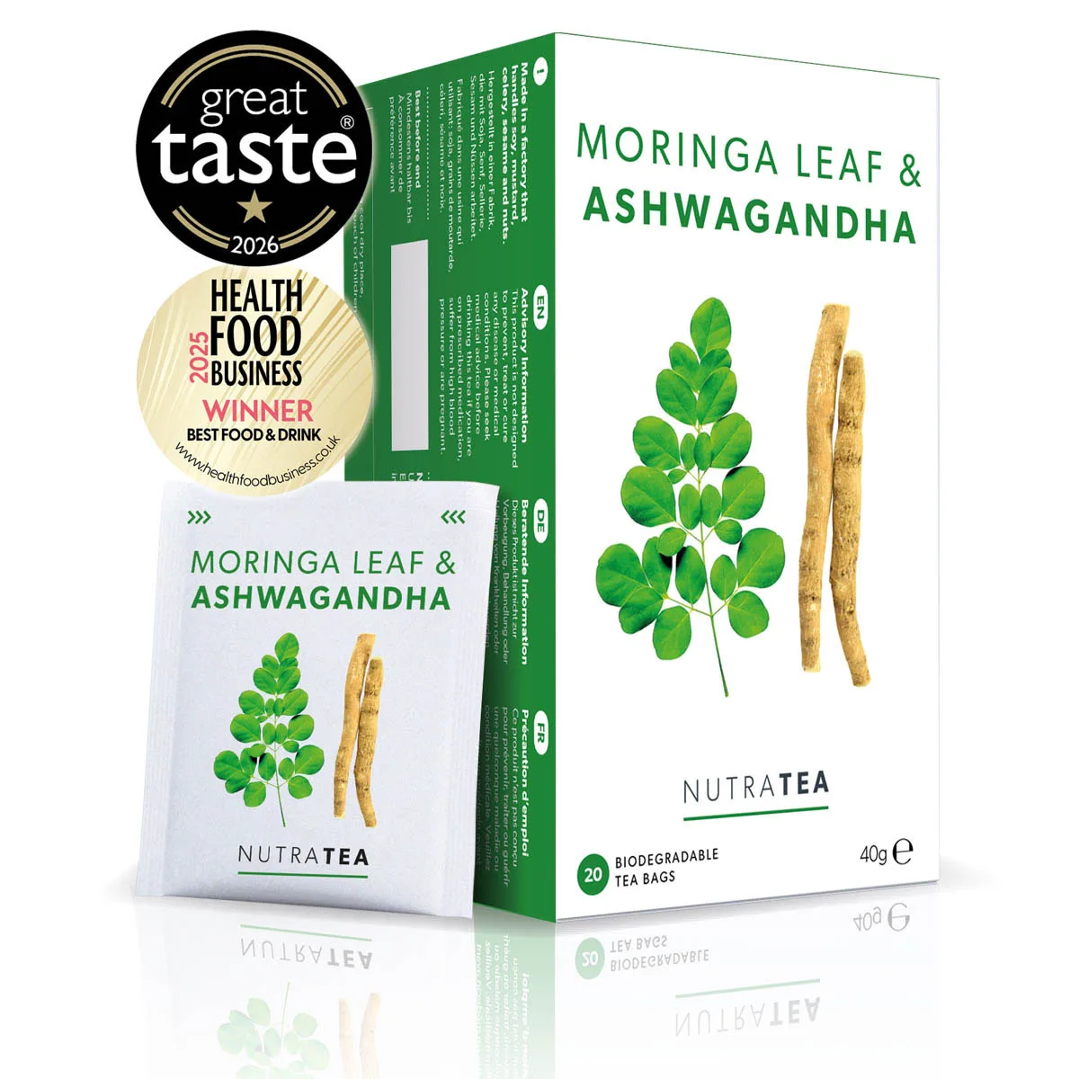 Moringa Leaf Tea & Ashwagandha – 20 Tea Bags