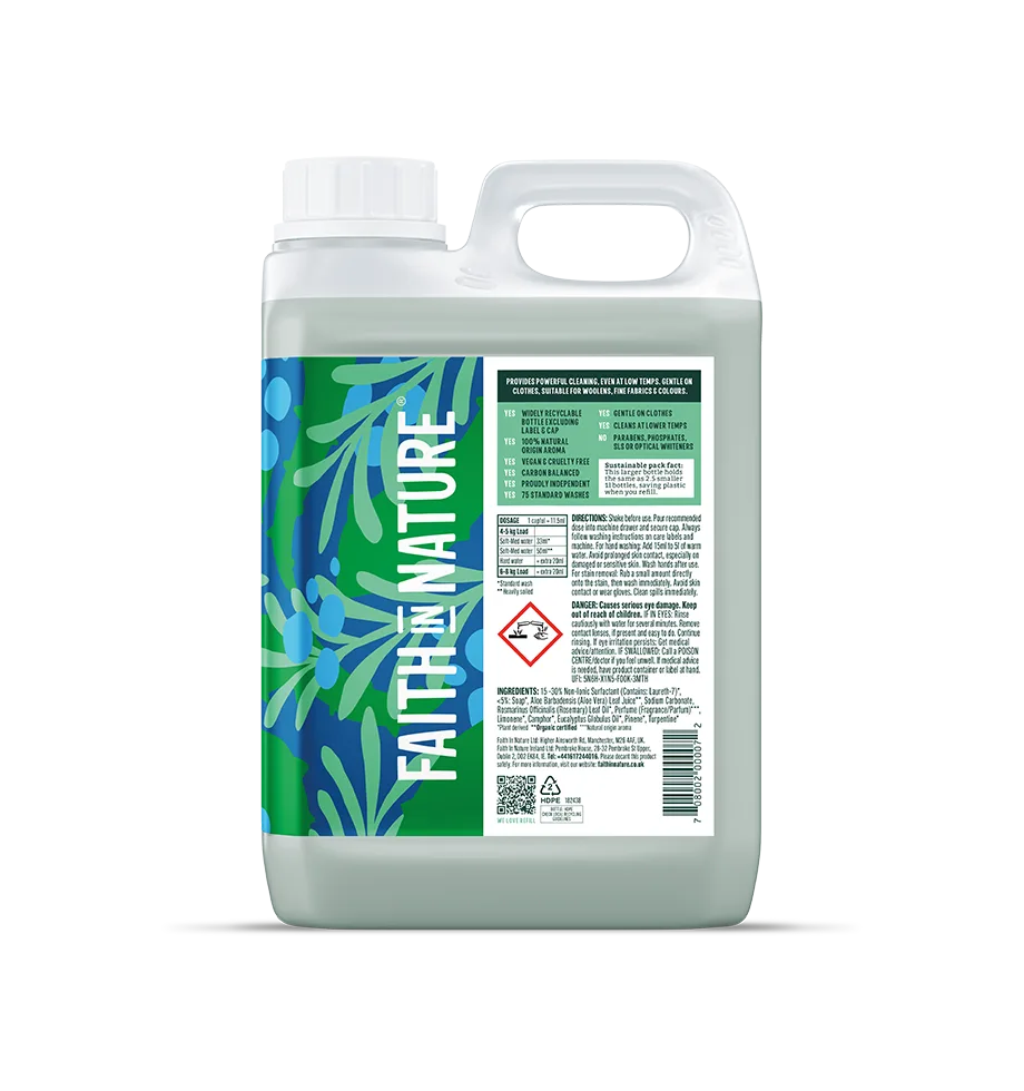 Detergente líquido de aloé vera e rosmaninho - 2,5 L
