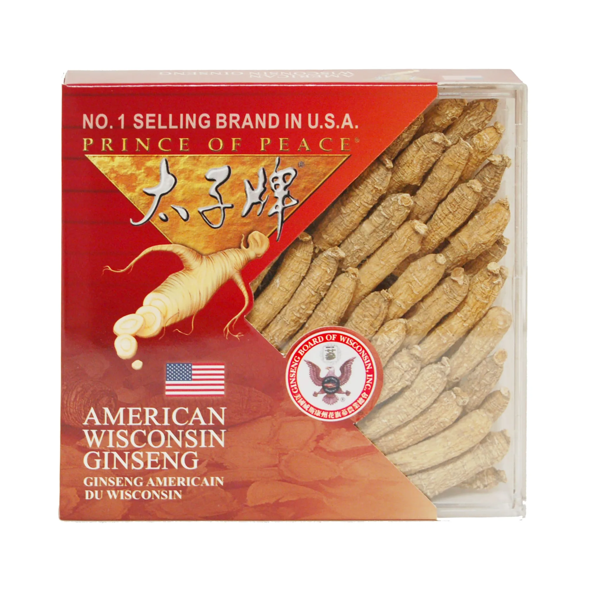 프린스 오브 피스 위스콘신 아메리칸 인삼 소형 중간 뿌리, 2.5oz
