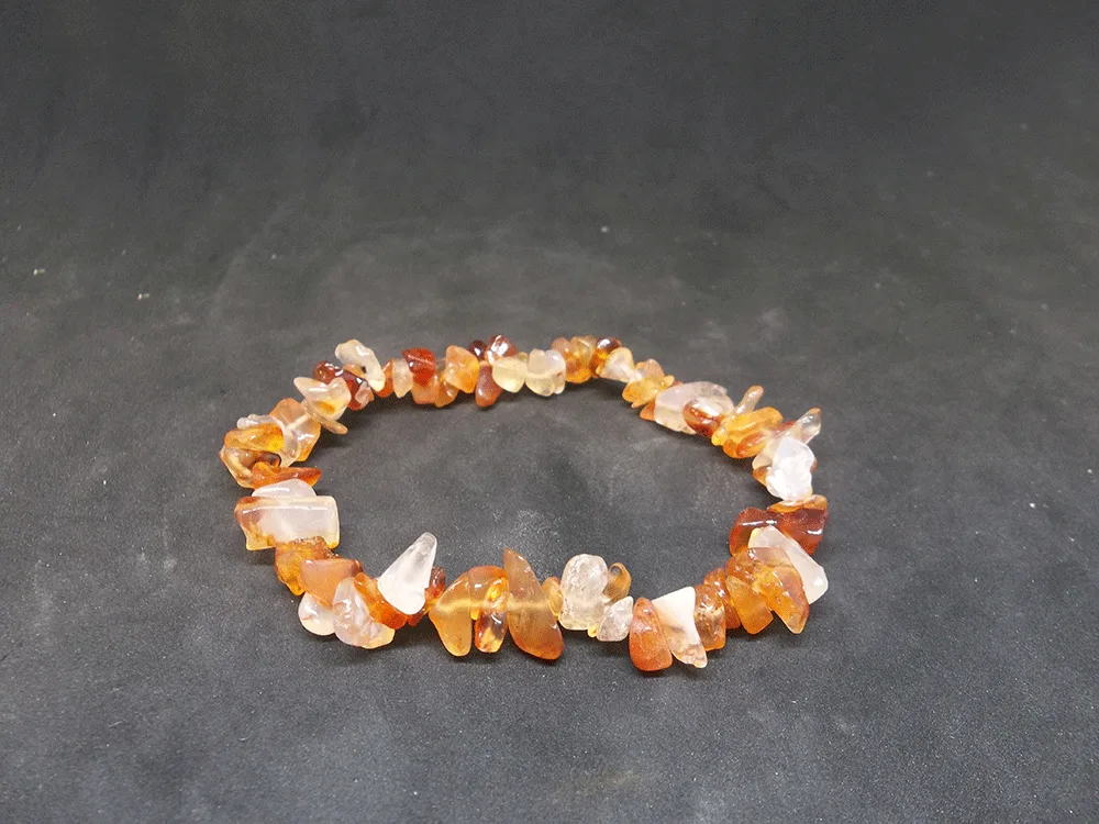 Carnelian Gemstone Chip Bracelet