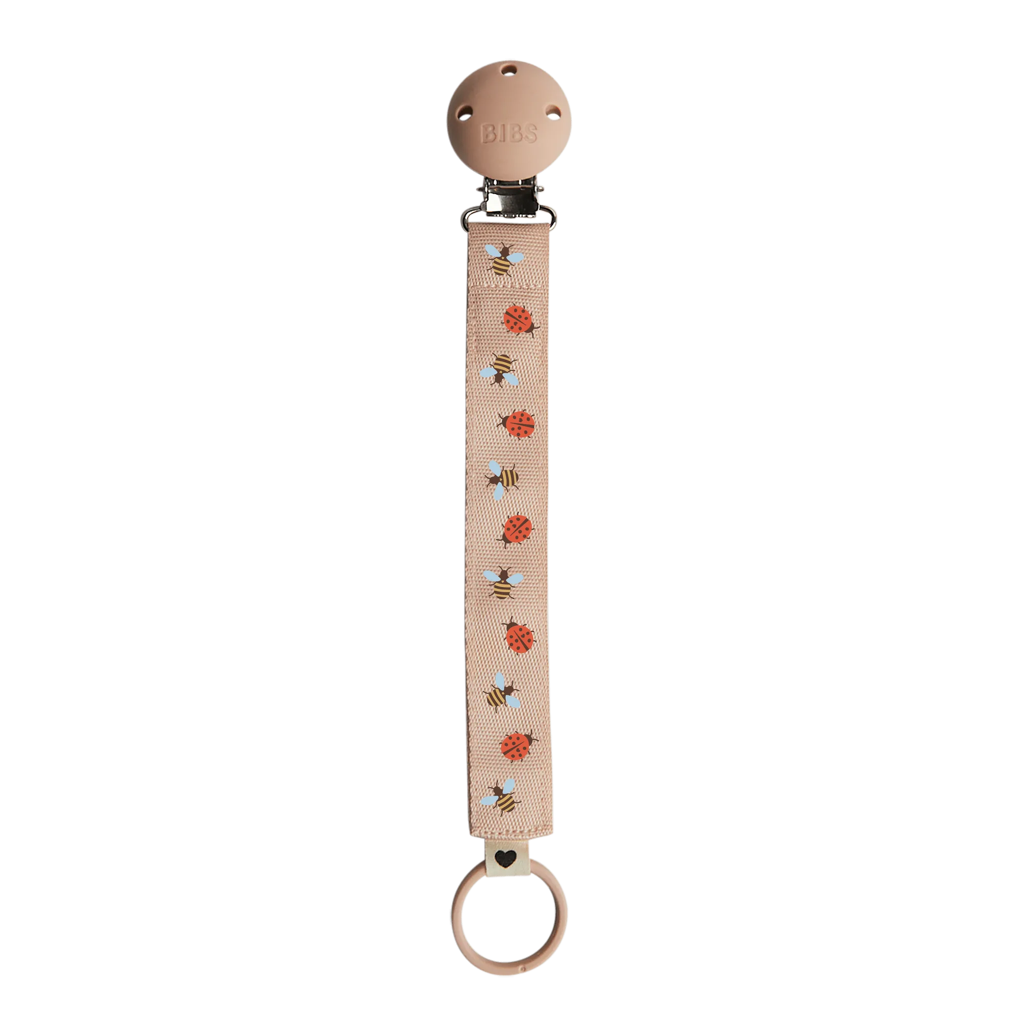 STUDIO Pacifier Clip Ribbon Ladybug Bumblebee Mix - Blush