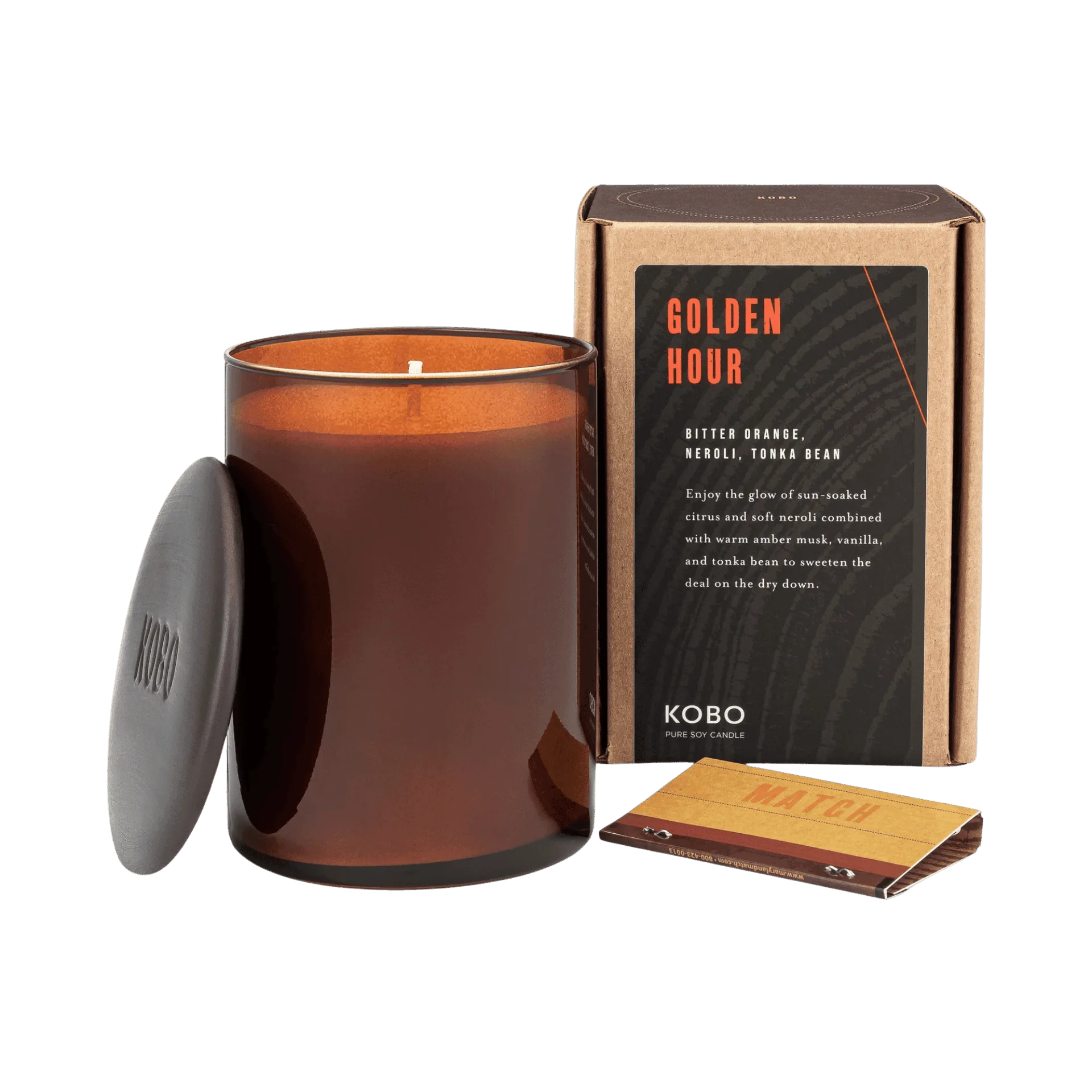 Golden Hour Woodblock Candle