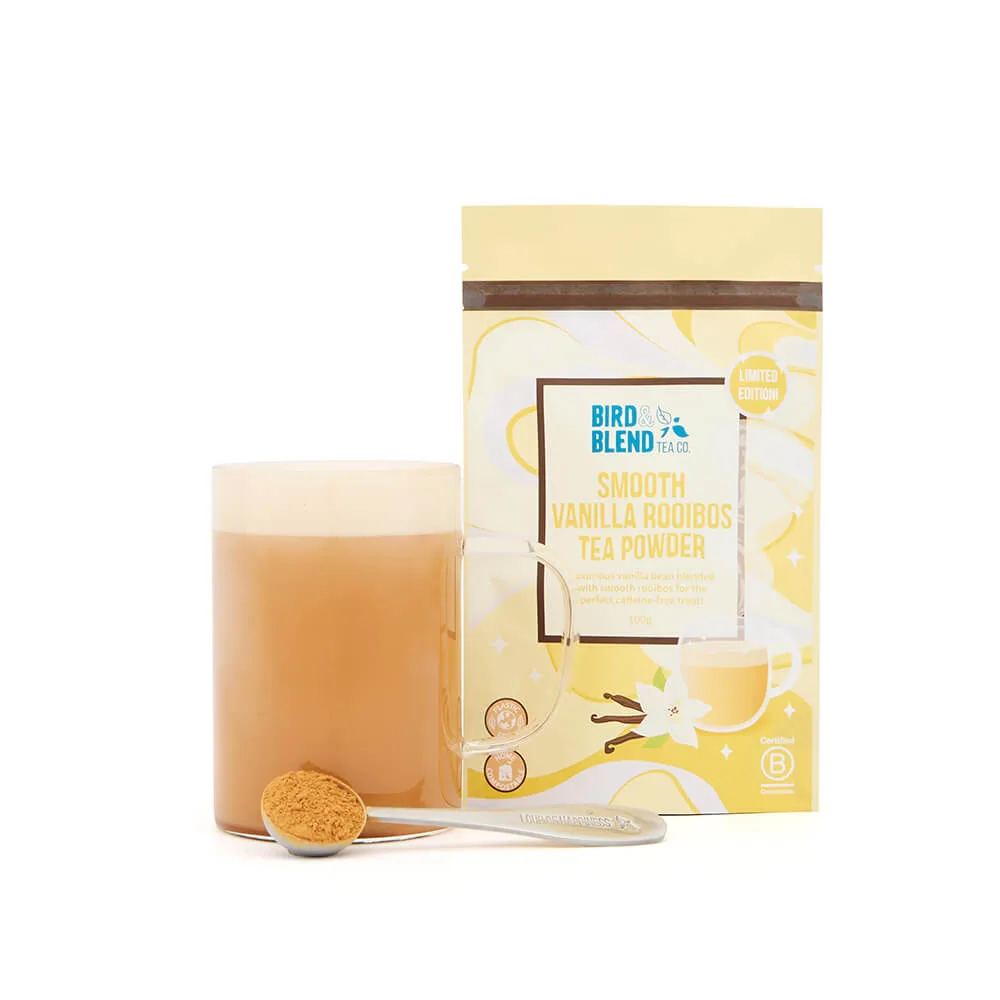 Wie man Dessert-Tee mit glattem Vanille-Rooibos-Pulver zubereitet