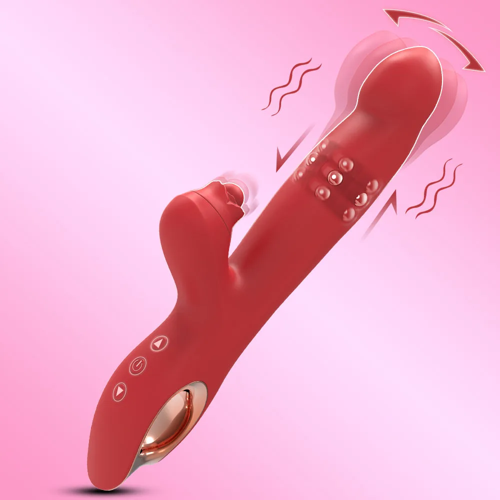 Estimulação Dupla por Vibração para Massagem Profunda do Clitóris - Vibrador de Ponto G com Estimulador Clitoriano, Brinquedos Sexuais com 10 Modos de Vibração e 5 de Balanço, Brin