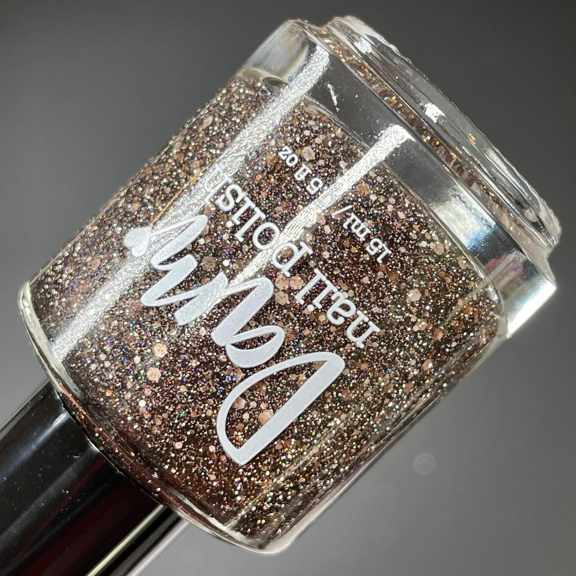 Siesta de Oso - Esmalte de Uñas Marrón con Purpurina Reflectante - Lote Error