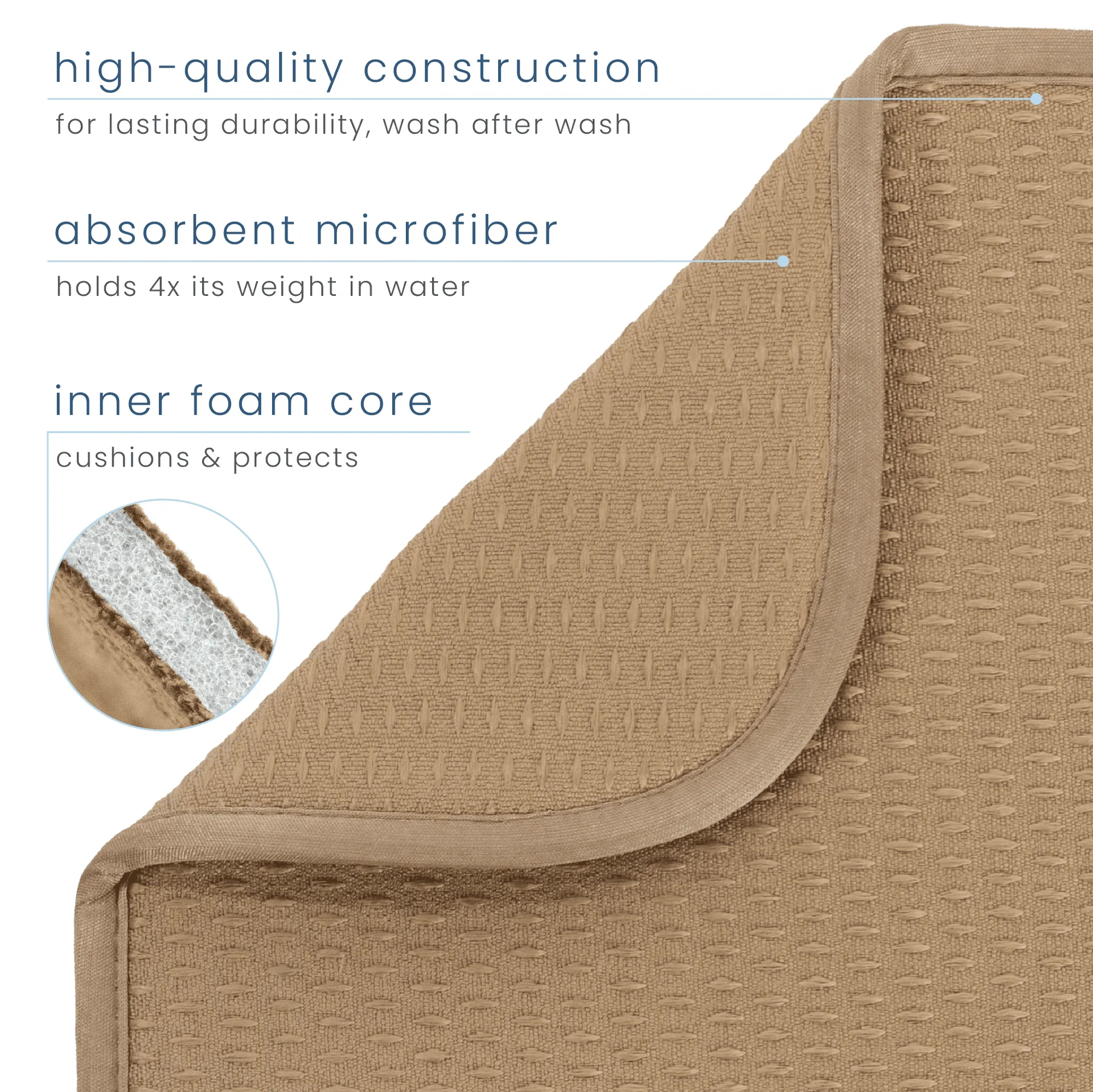 XL diamond dish drying mat