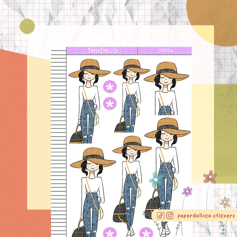 PaperDollzCo Travel Planner Sticker | J020a