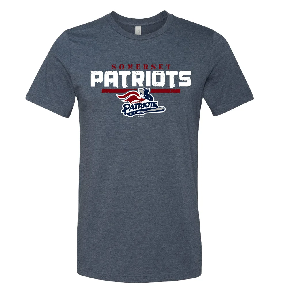 Somerset Patriots Adult Premium Heathered CVC Artificial Tee