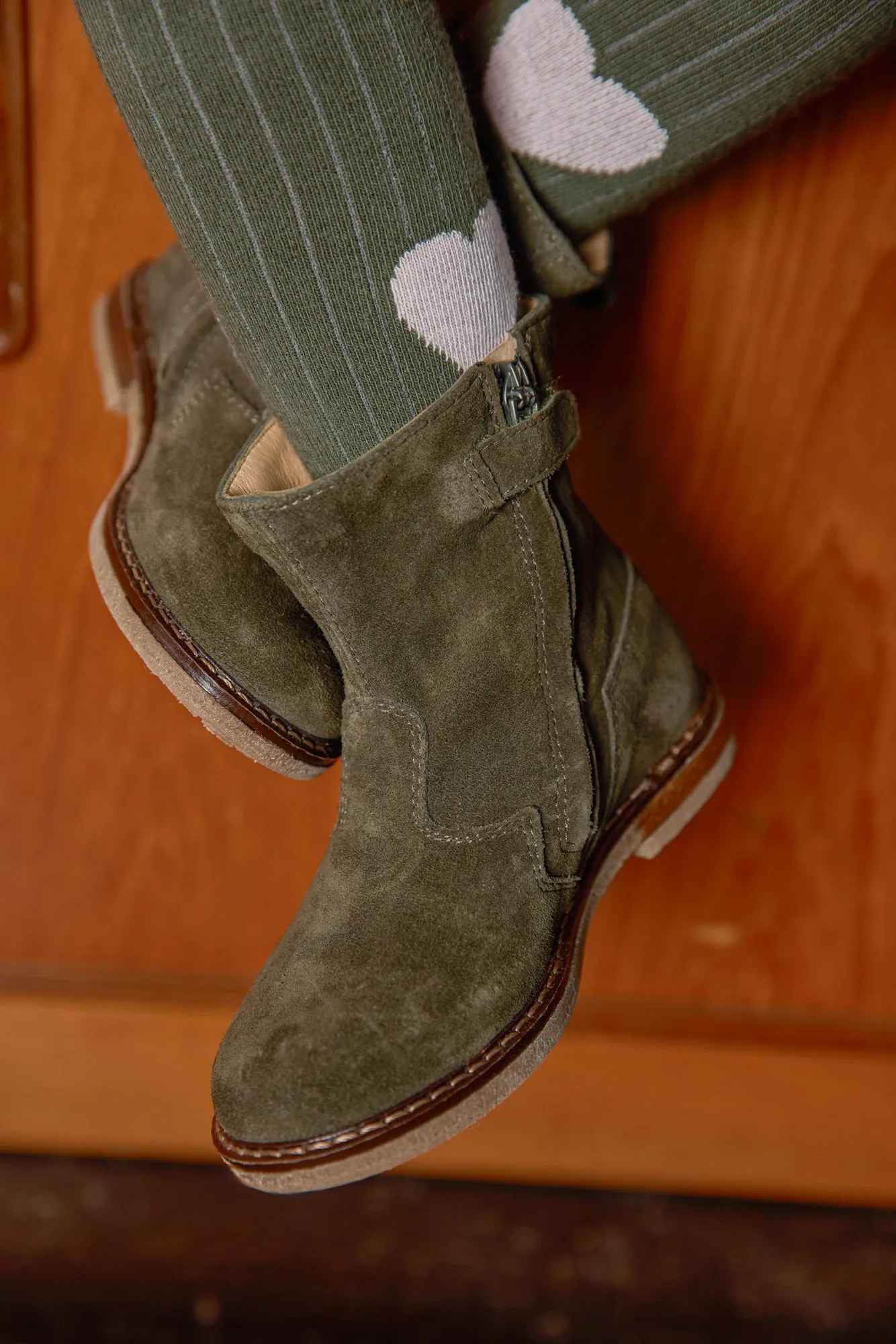 Bottines - Escape Kaki Cuir