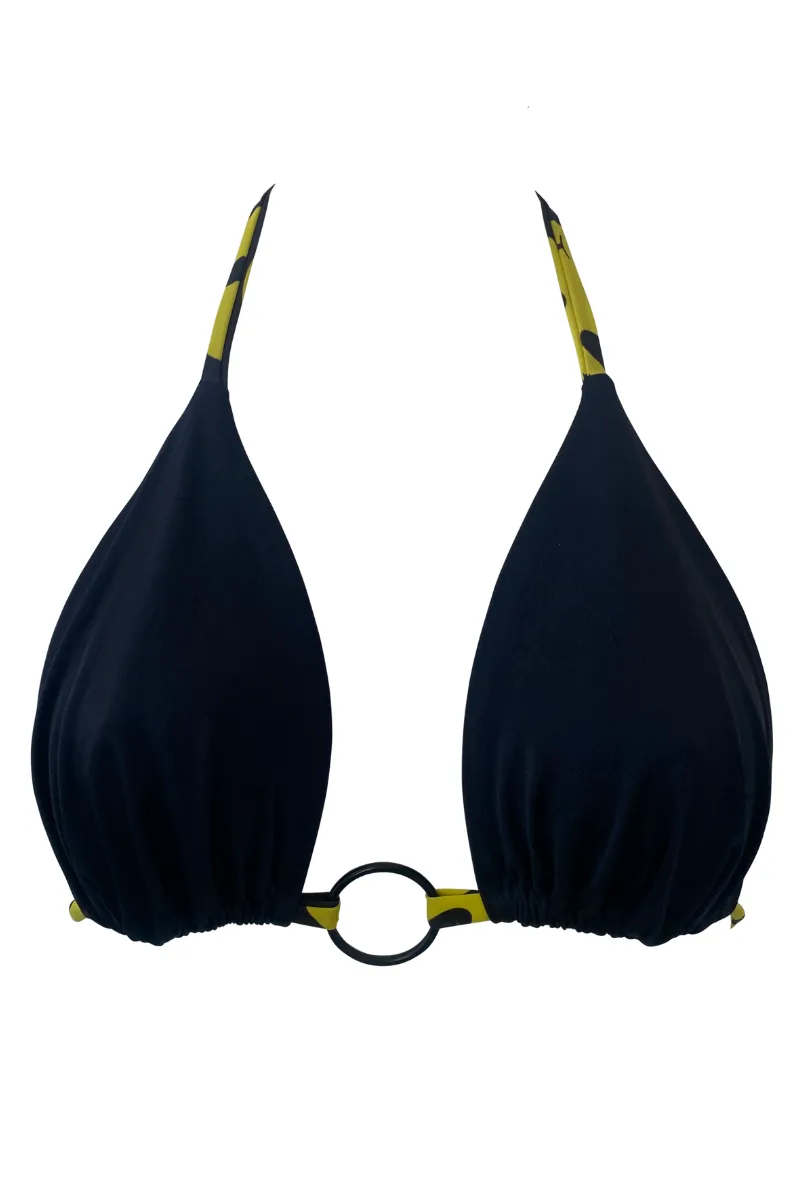 Happy Face Strap String Bikini Top