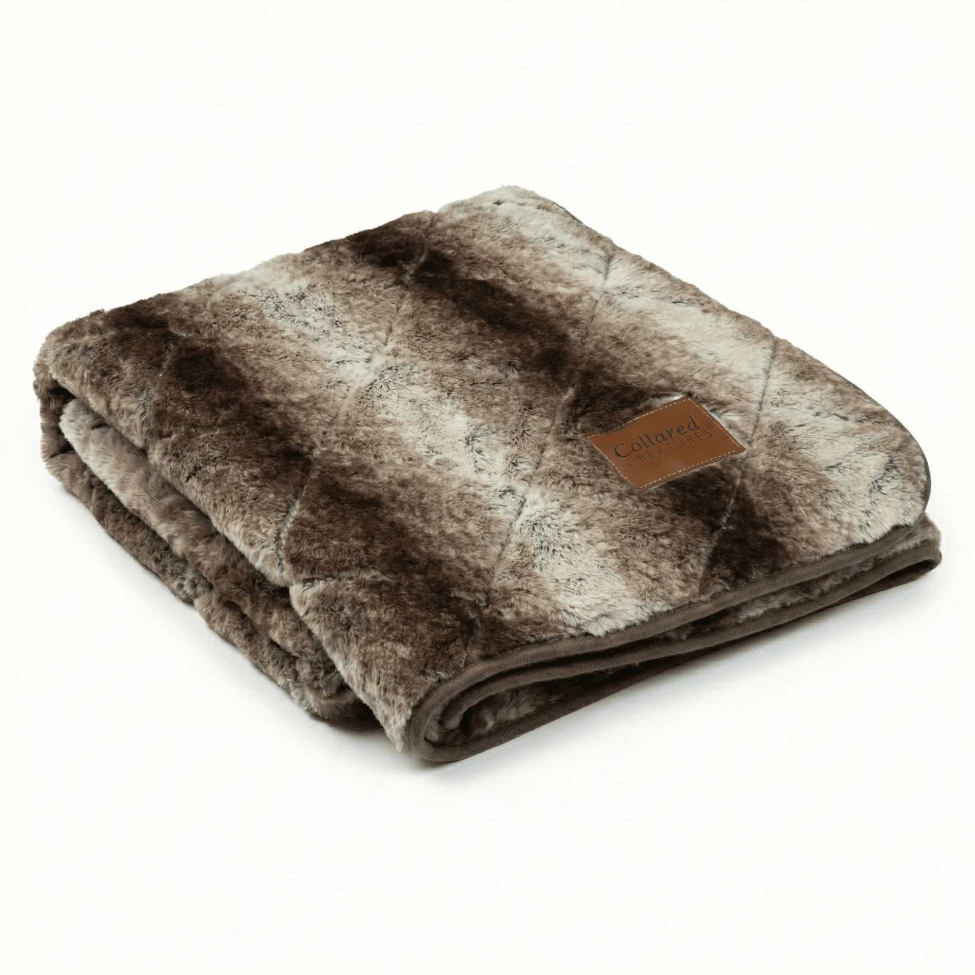 Couverture de Luxe en Fausse Fourrure Marron pour Chien - Plaid Canapé
