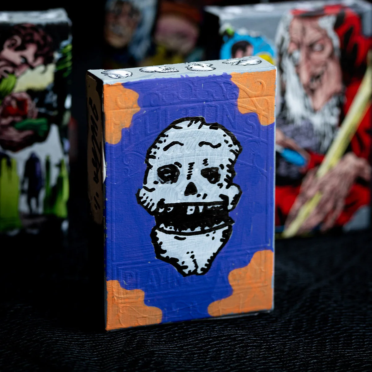 OCTOBER GRANITE TOMBSTONE 1 of 1 SKULL MIRROR