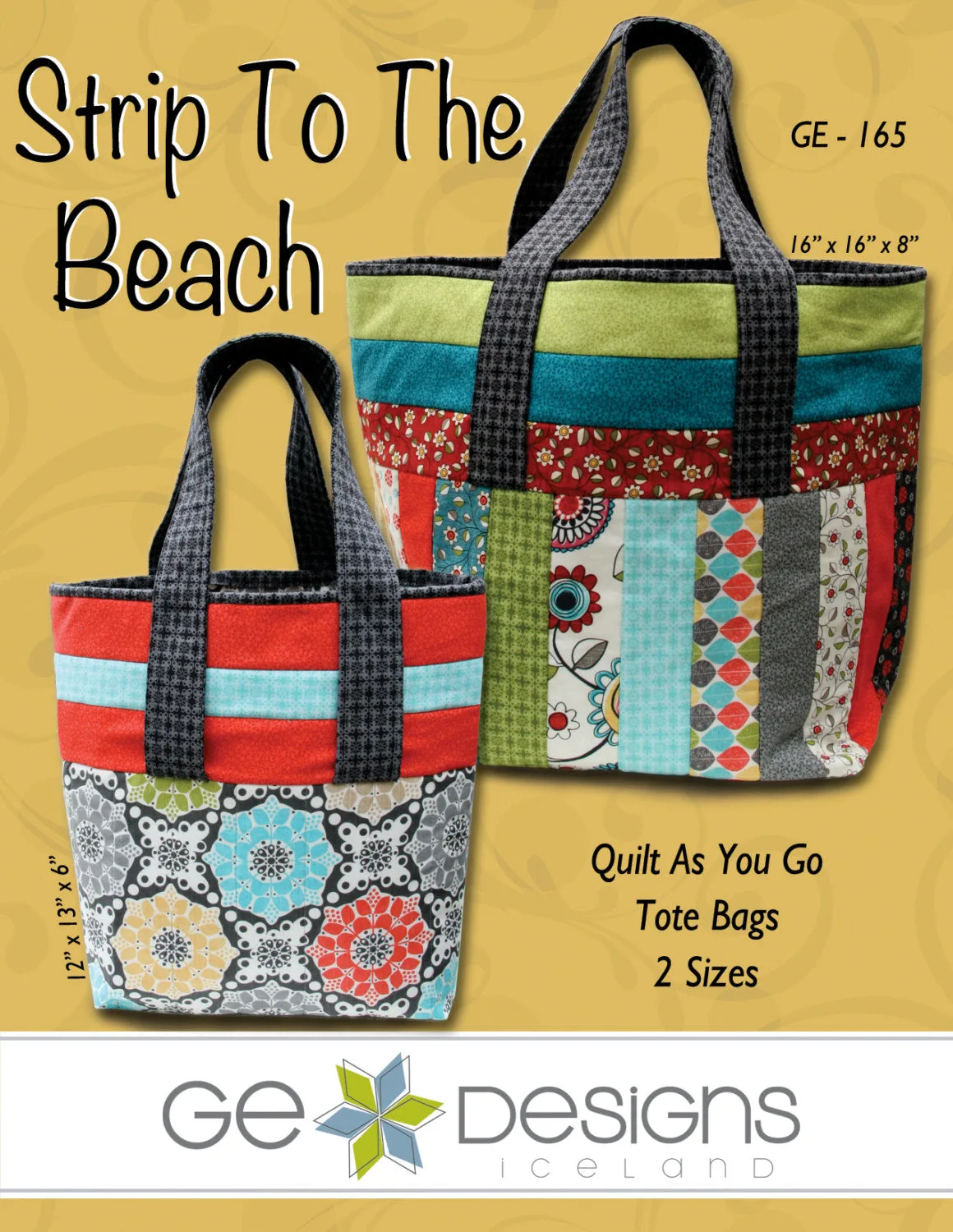 Strip To The Beach Tote Bag Pattern 165