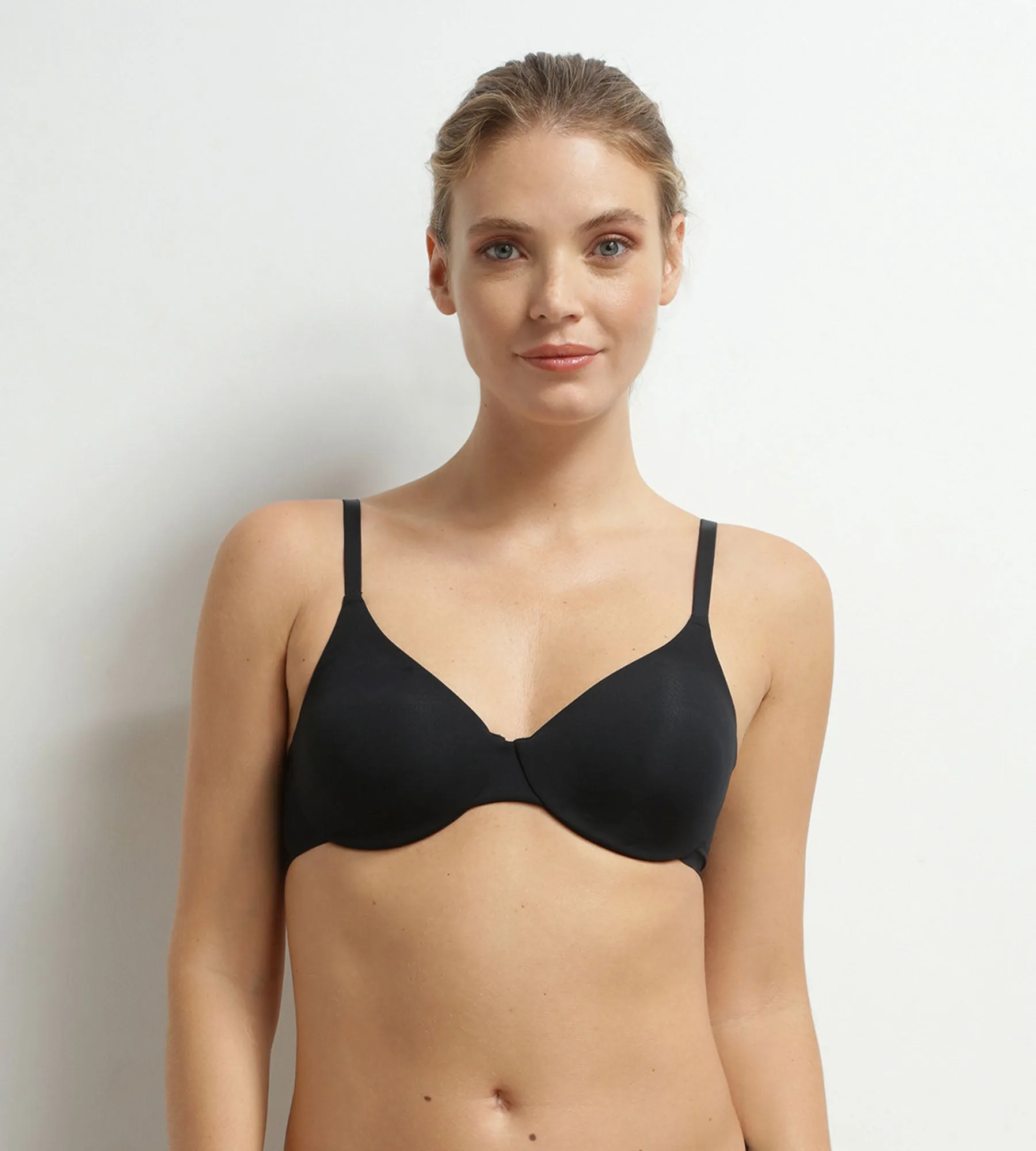 Soutien-gorge à armatures en microfibre Noir Dim Invisible