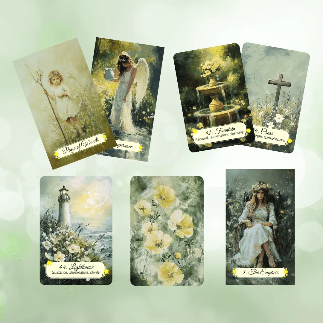 Spring Glade Tarot & Lenormand Bundle 🌱 Ein sanftes 2-Deck-Set für frische Einsichten, Frühlingserneuerung und freundliche Führung