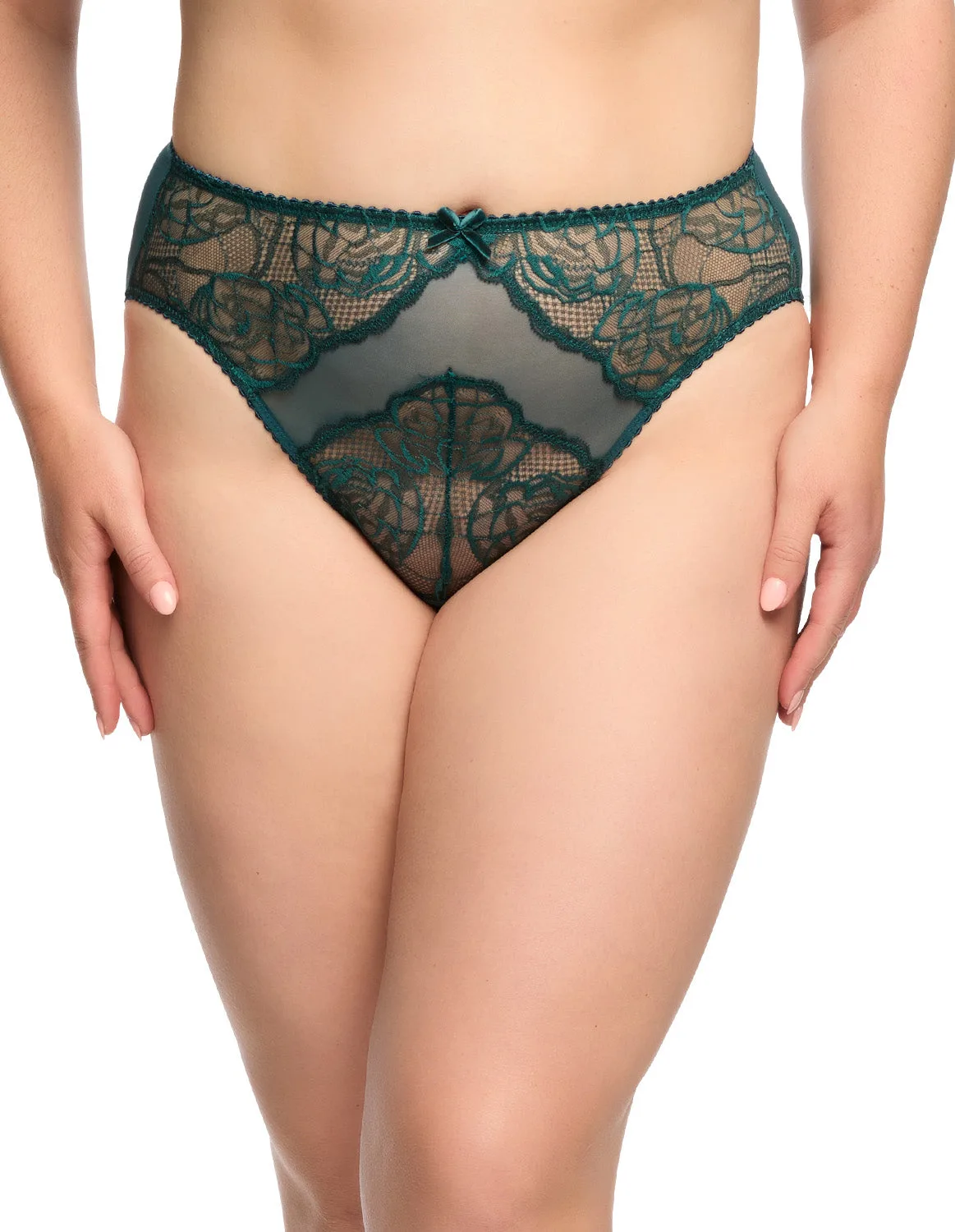 Culotte Gwendoline Hi Cut Brief - Shady Spruce