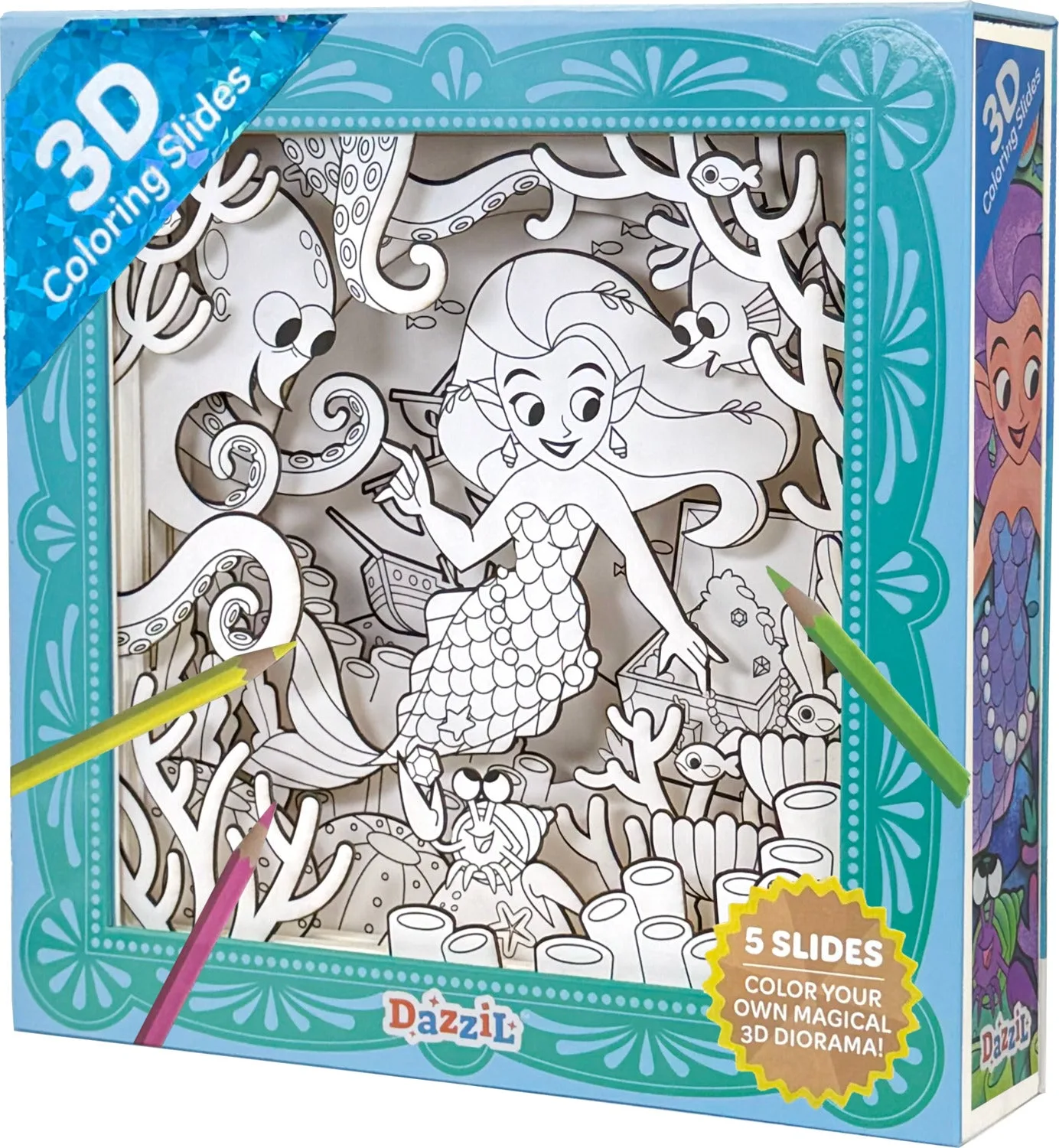 Mermaid 3D Coloring Slide Kit