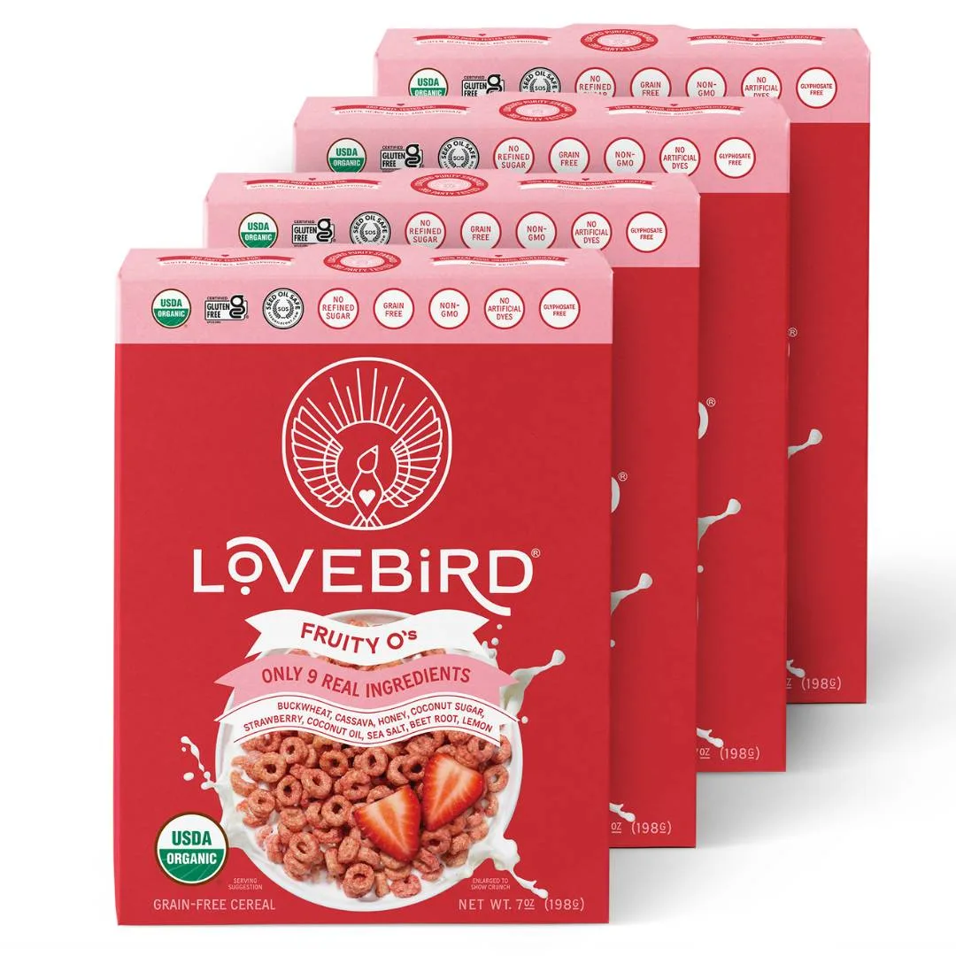 Lovebird Cereal Fruity (4 Boxes)