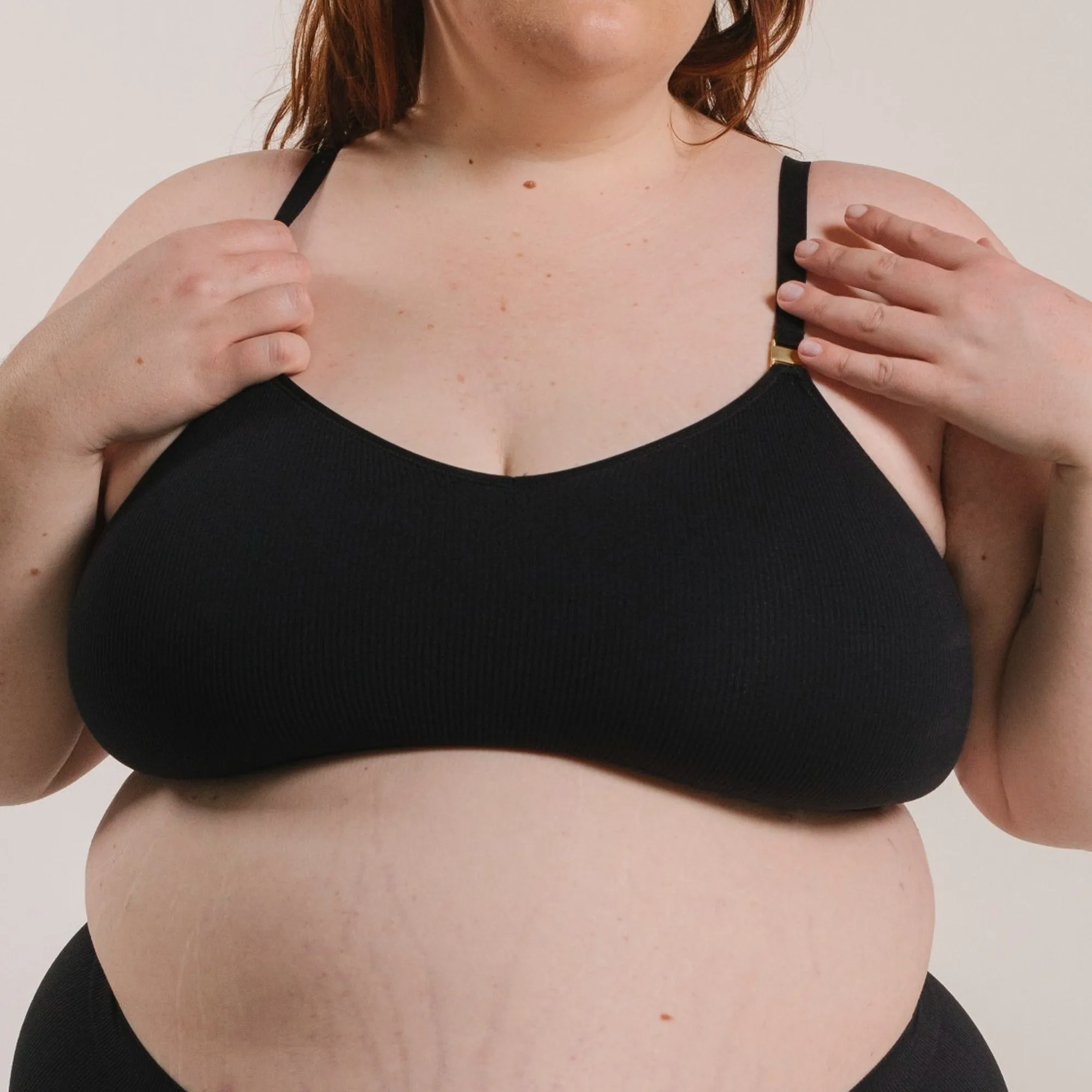 Recycled Wireless Bra H+ - Black