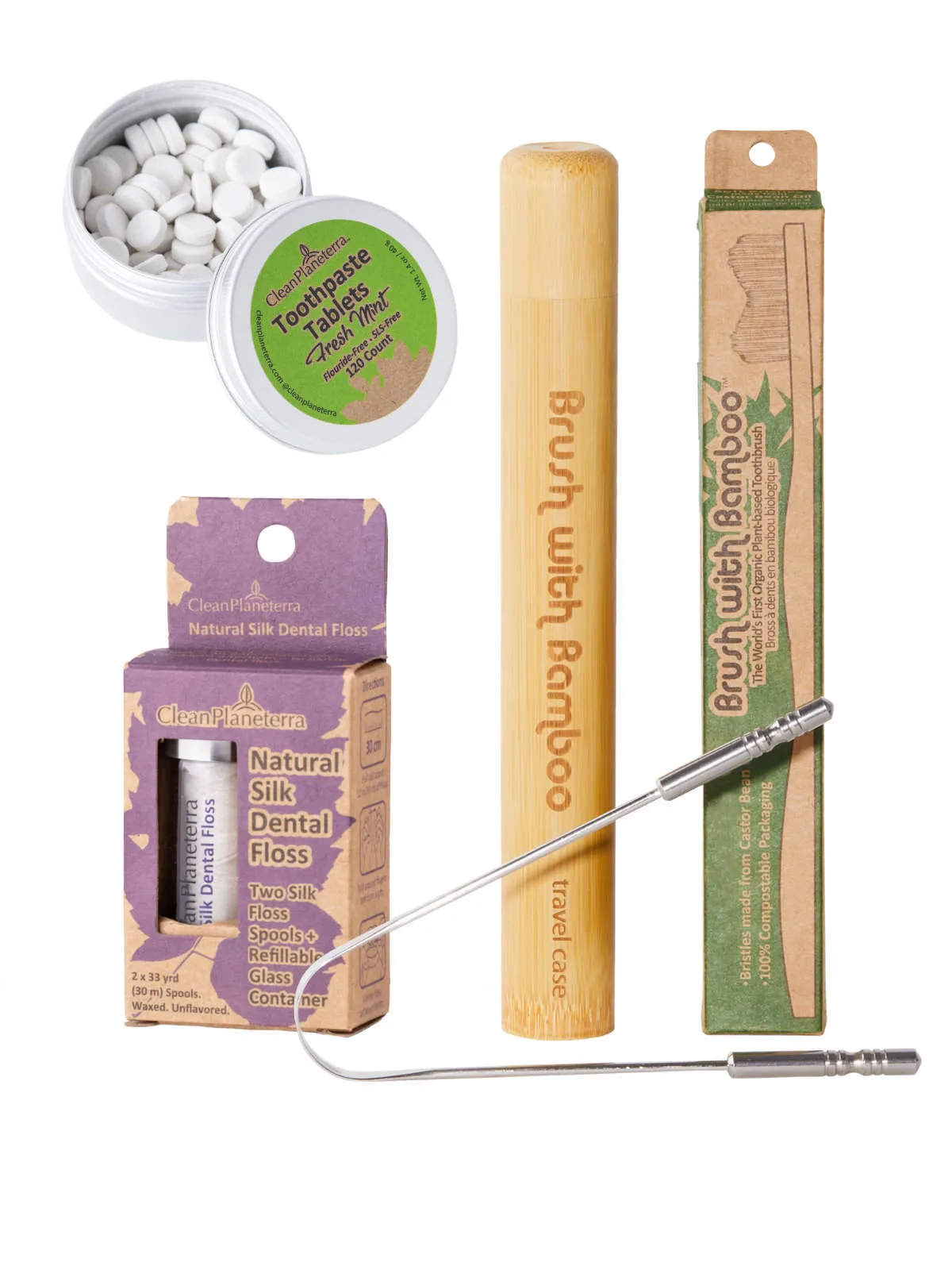 Oral Care Set - Brush with Bamboo