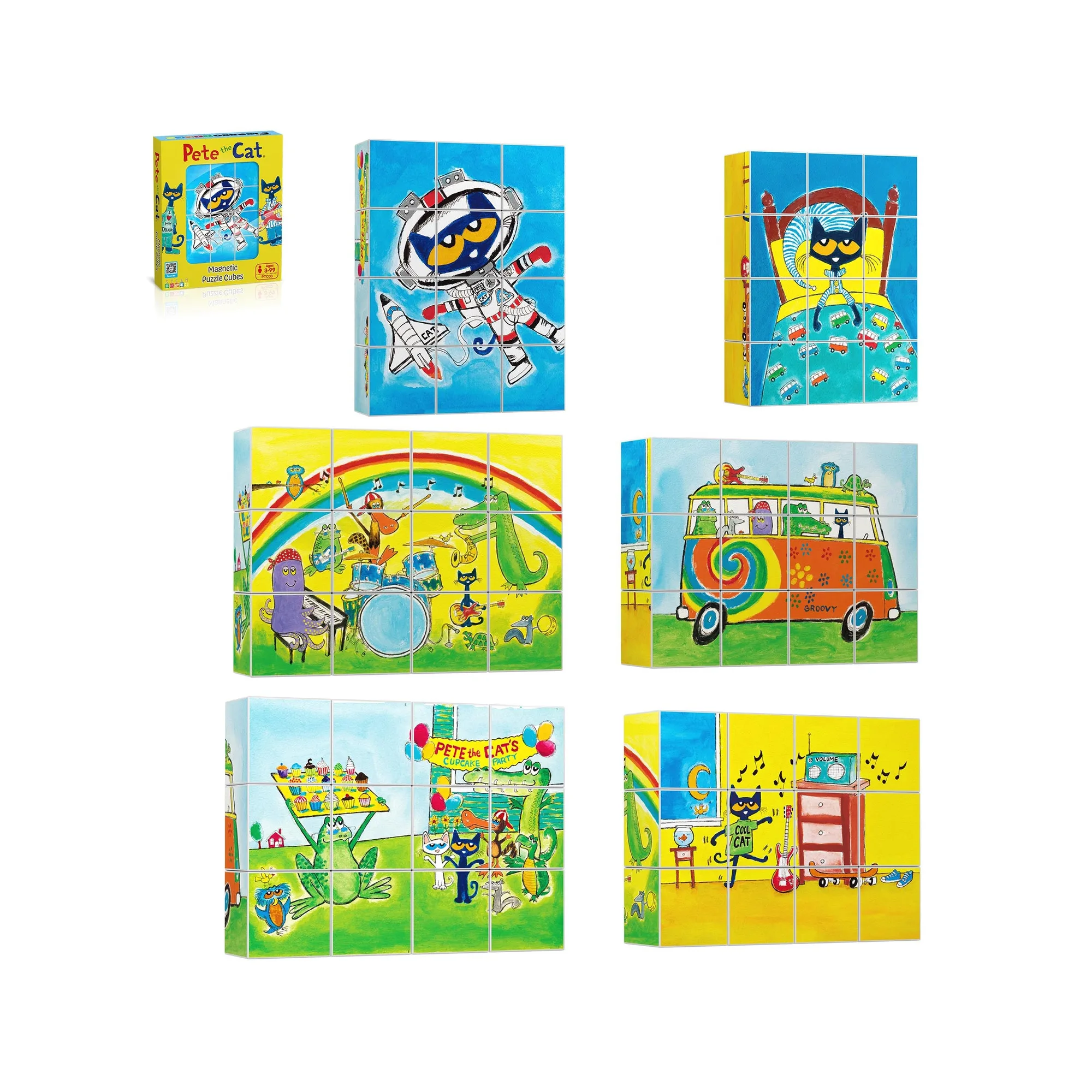 PicassoTiles Pete the Cat Magnet-Puzzle-Bauklötze