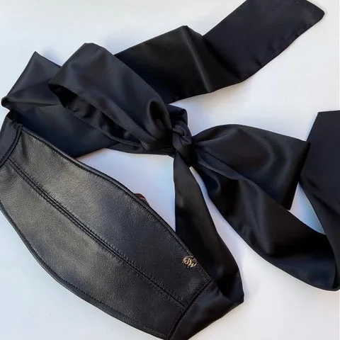 Luxury Leather & Satin Blindfold