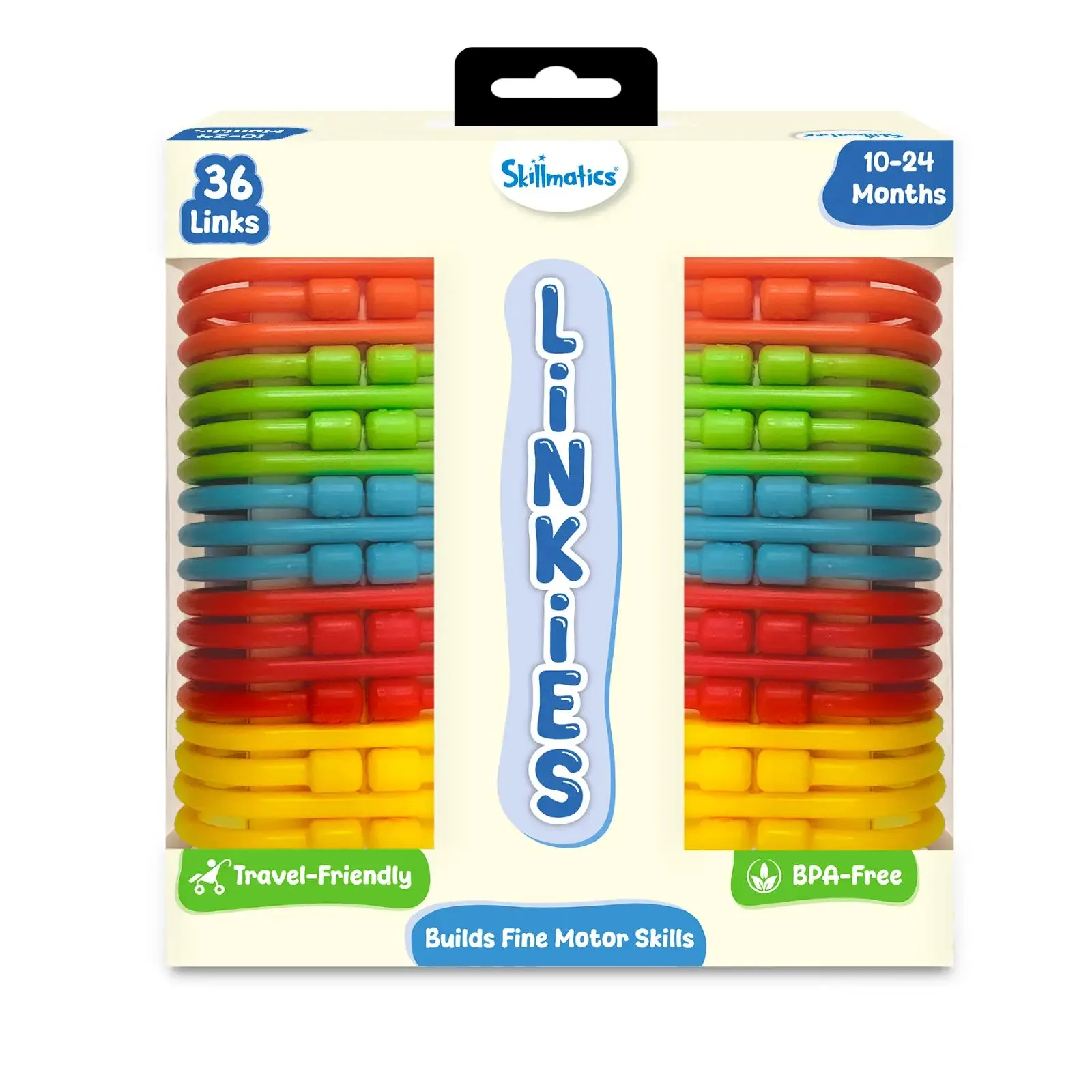 Linkies: طقم من 36 حلقة | لعبة حلقات تعليمية قابلة للتوصيل للصغار (10-24 شهرًا)