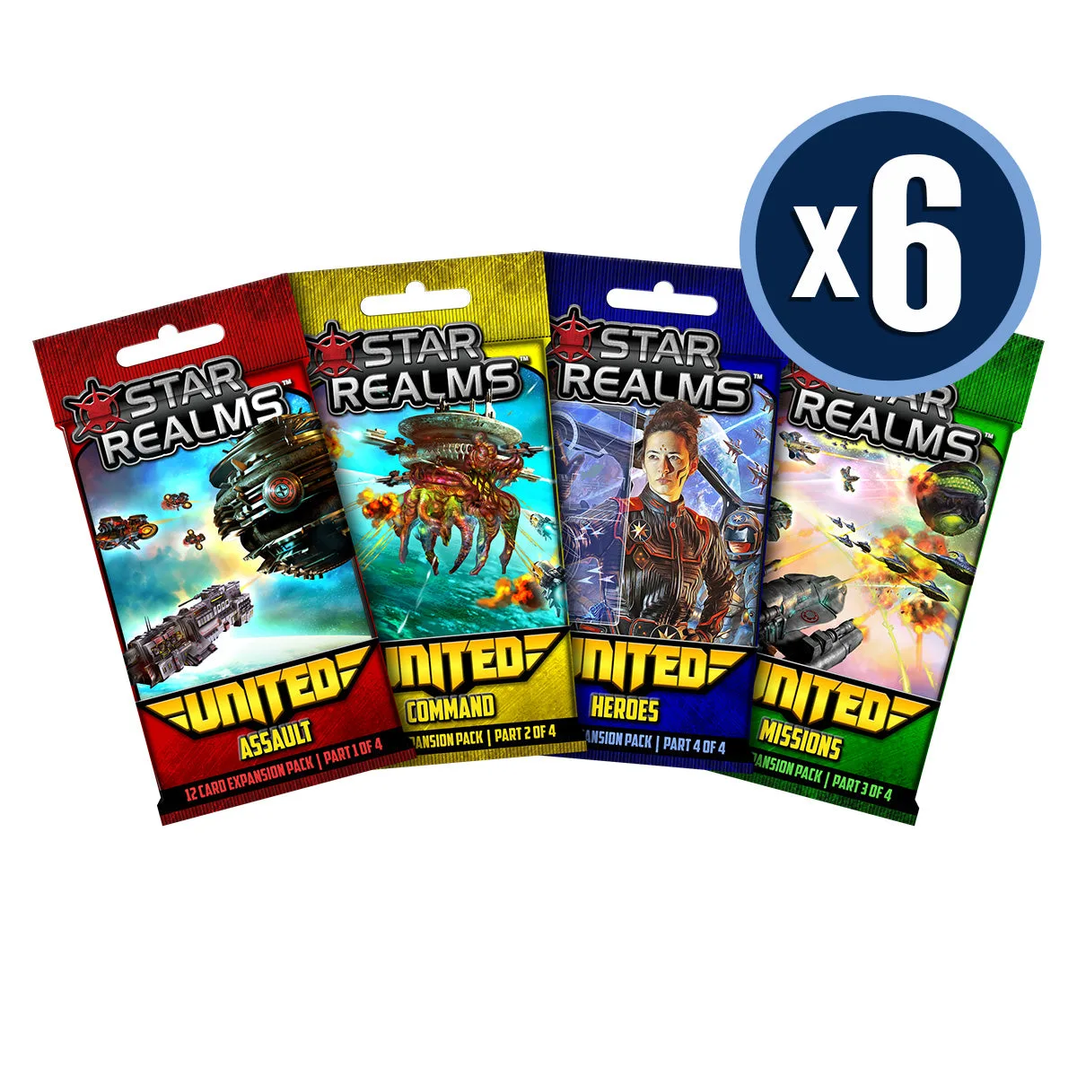 Star Realms United 디스플레이 4팩 각 6개