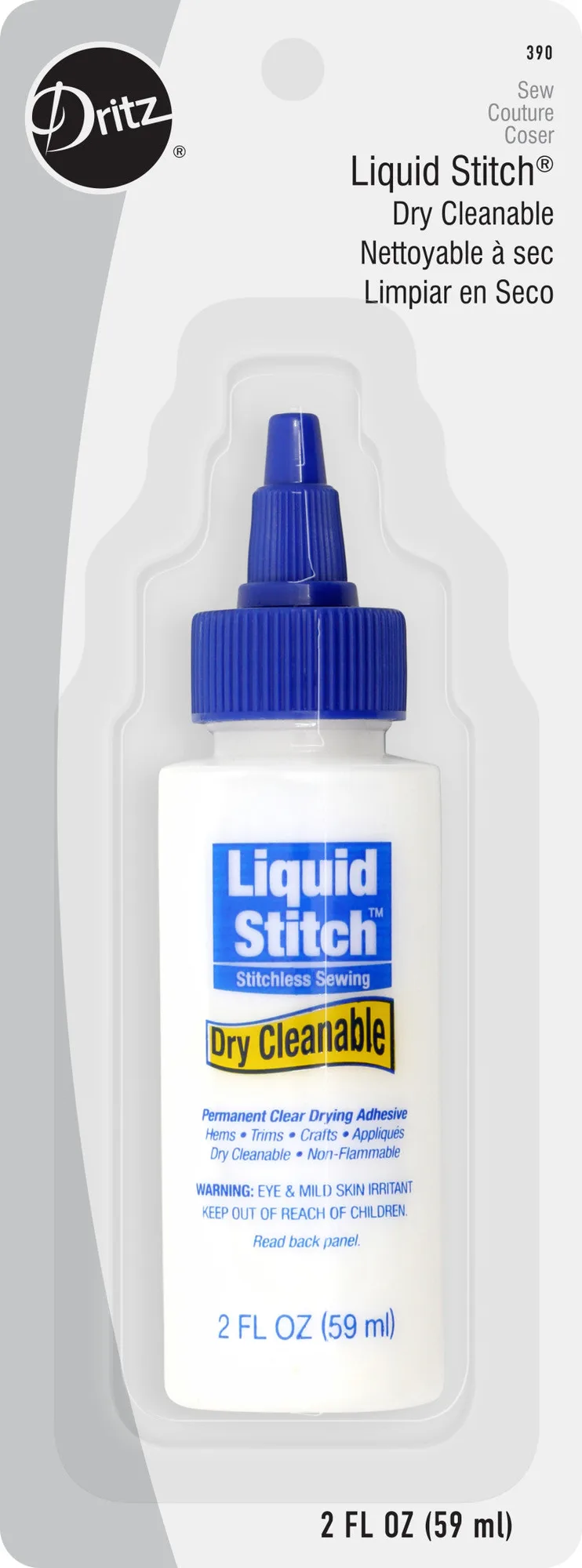 لاصق الأقمشة الدائم Liquid Stitch، قابل للتنظيف الجاف، 2 أونصة سائلة