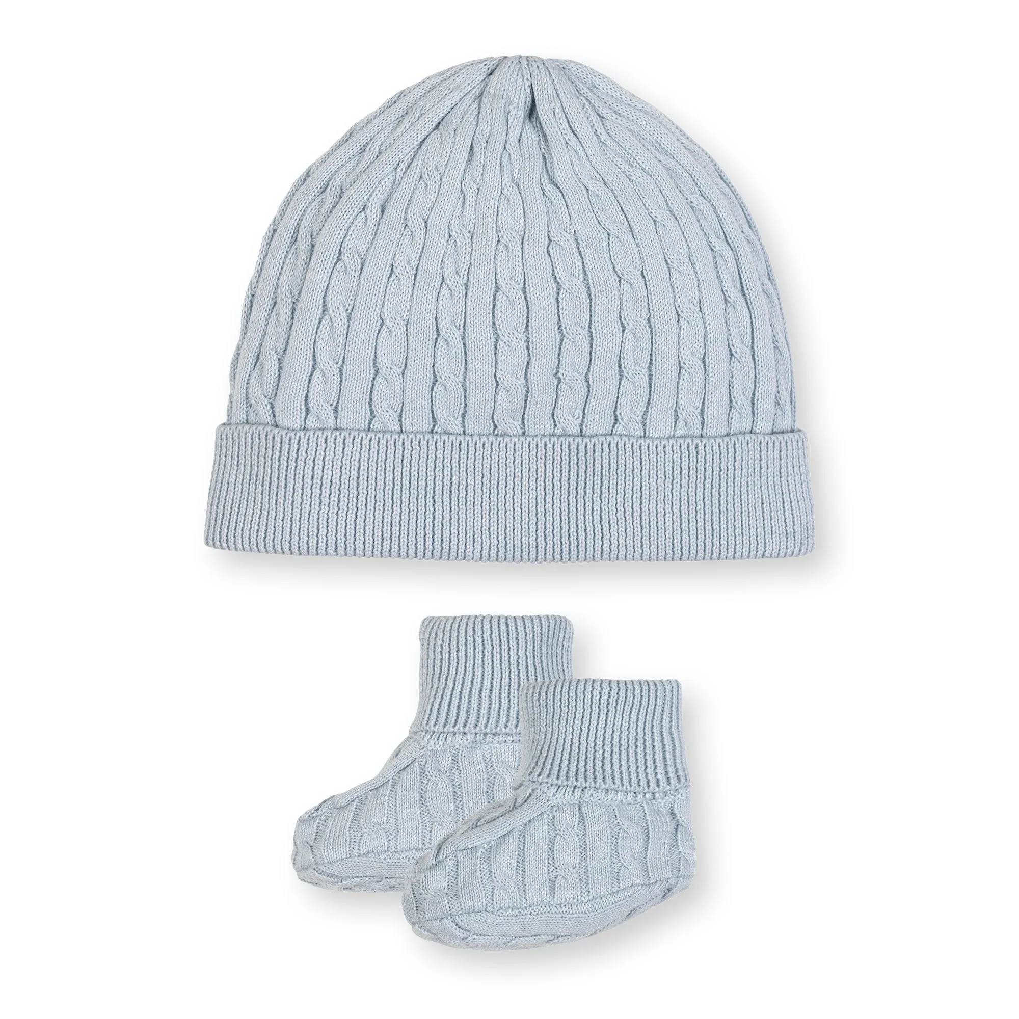 Organic Sweater Beanie and Bootie Set