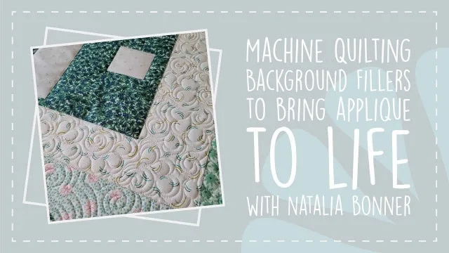 Maschinenquilting-Hintergrundfüller, um Applikationen zum Leben zu erwecken