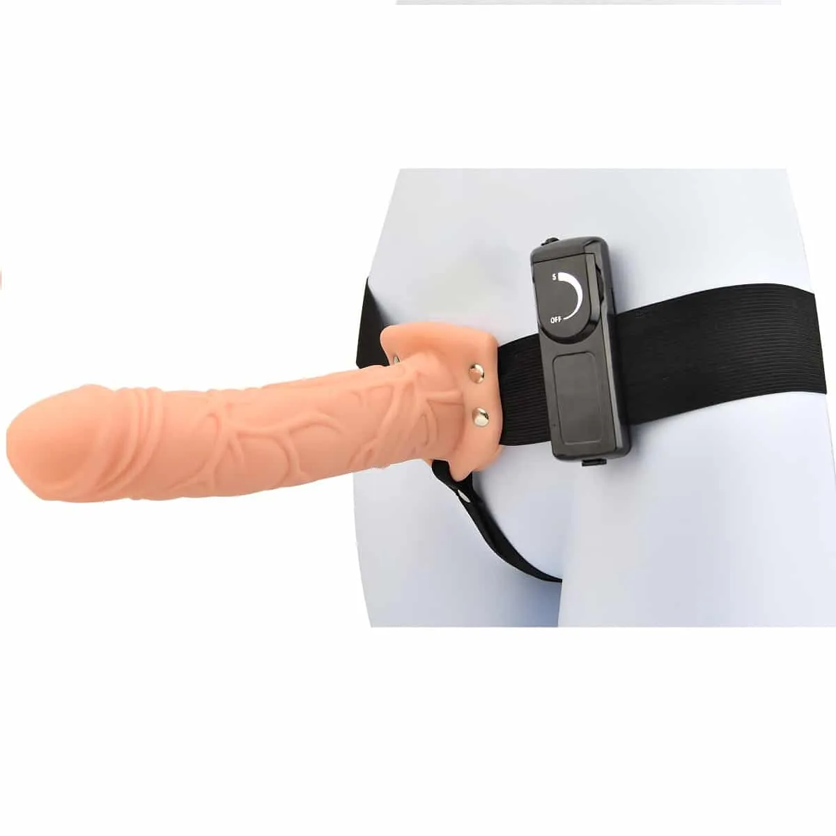 Loving Joy Strap-On hueco vibrador de 8 pulgadas Vanilla