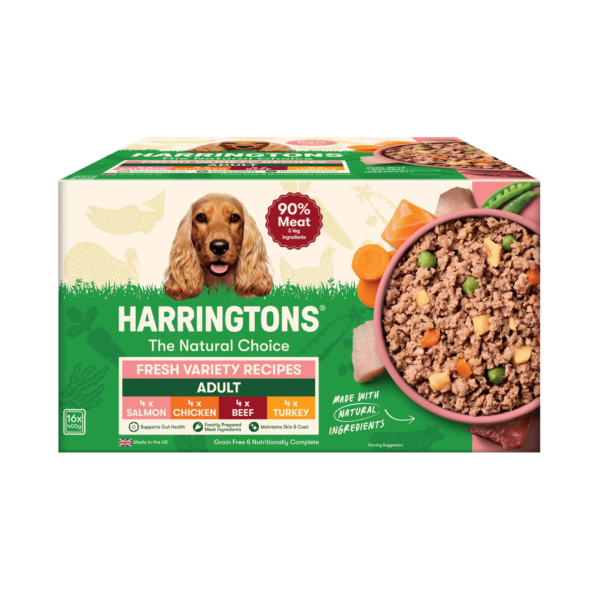 Confezione convenienza cibo umido per cani senza cereali selezione varietà 16 x 400g
