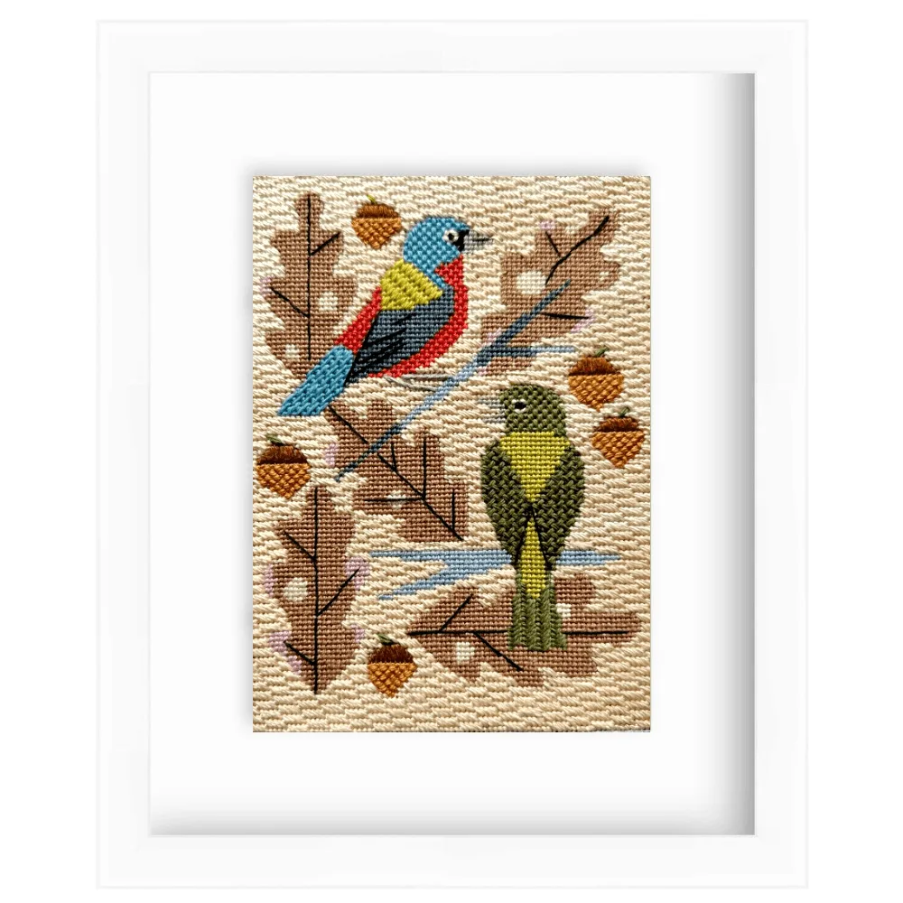 Buntings in Oak Needlepoint Kit