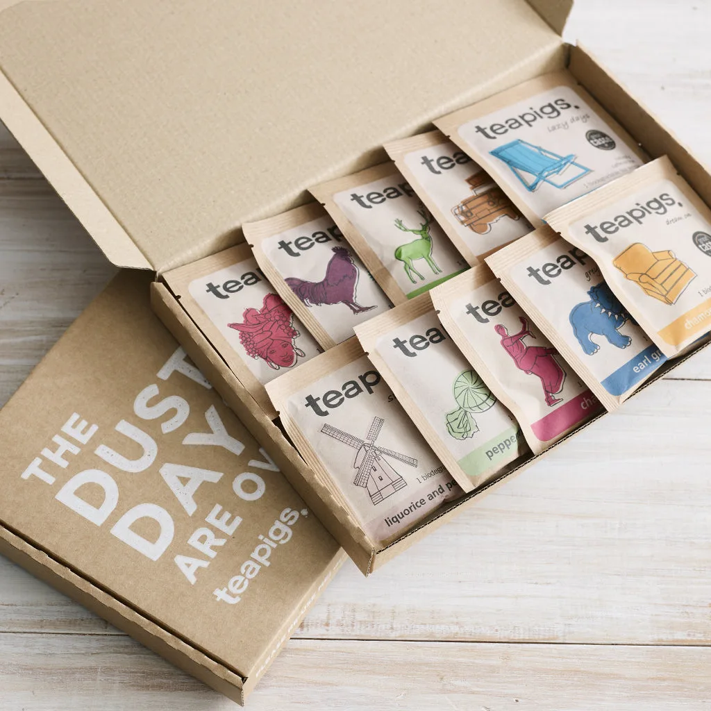 caja de muestras de los más vendidos de teapigs
