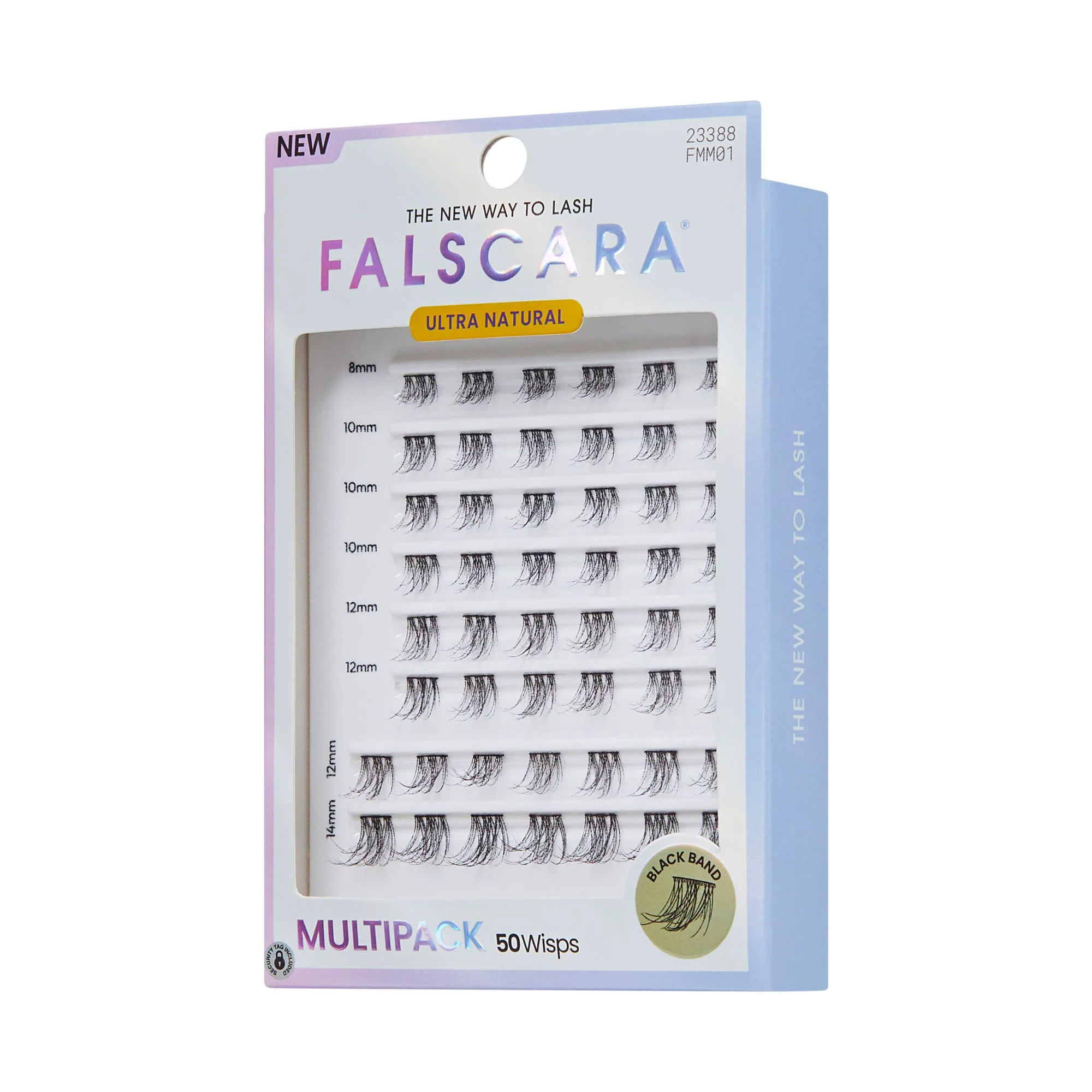 Falscara 울트라 내추럴 메가 멀티팩 | DIY 속눈썹 연장, 클러스터 래쉬, 위스피 래쉬, 50개, 8mm-14mm