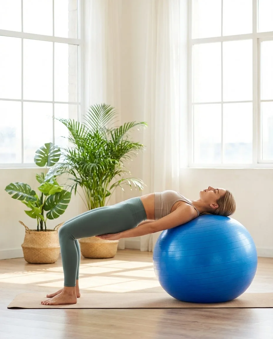 Ballon d'équilibre yoga anti-éclatement 55-65 cm