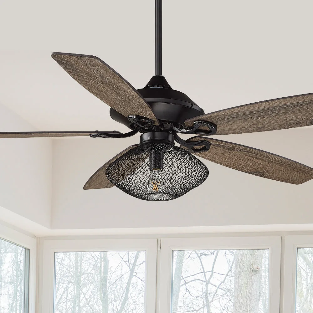 مروحة سقف Keller 56 بوصة مع ضوء LED وجهاز تحكم عن بعد 10 سرعات