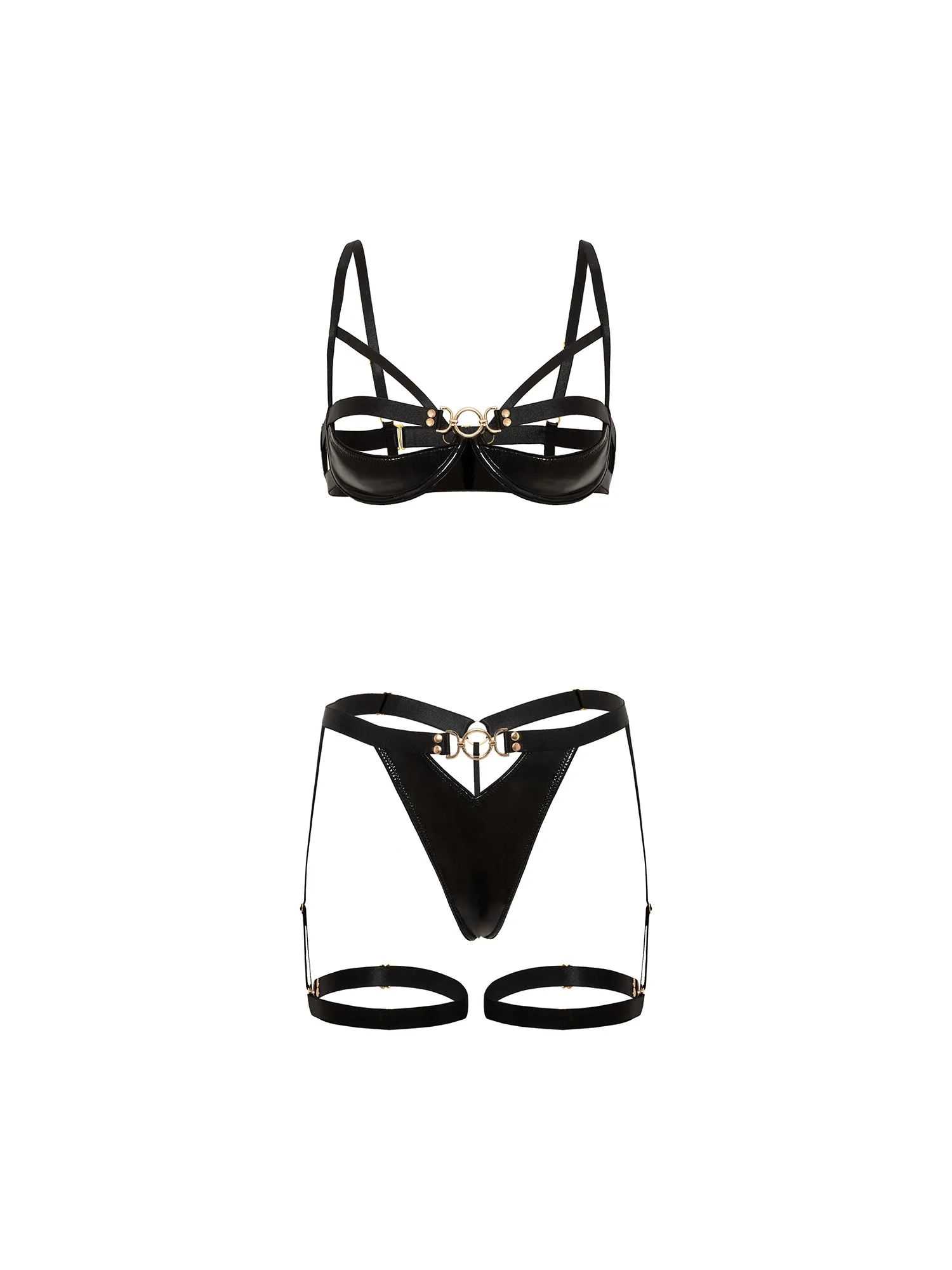 Fetish Please Me Cage Bra-Set