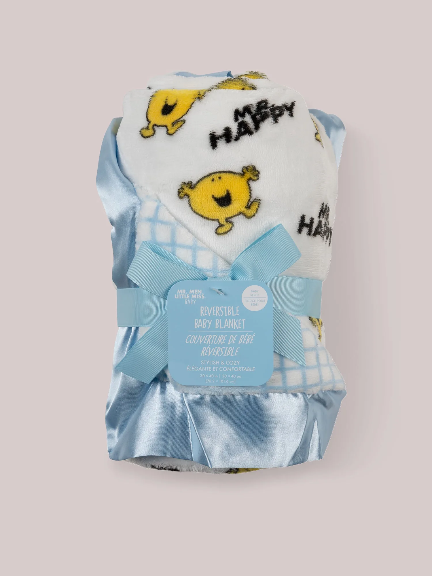Ultra-Soft Thick Reversible Baby Blanket - Mr. Happy™