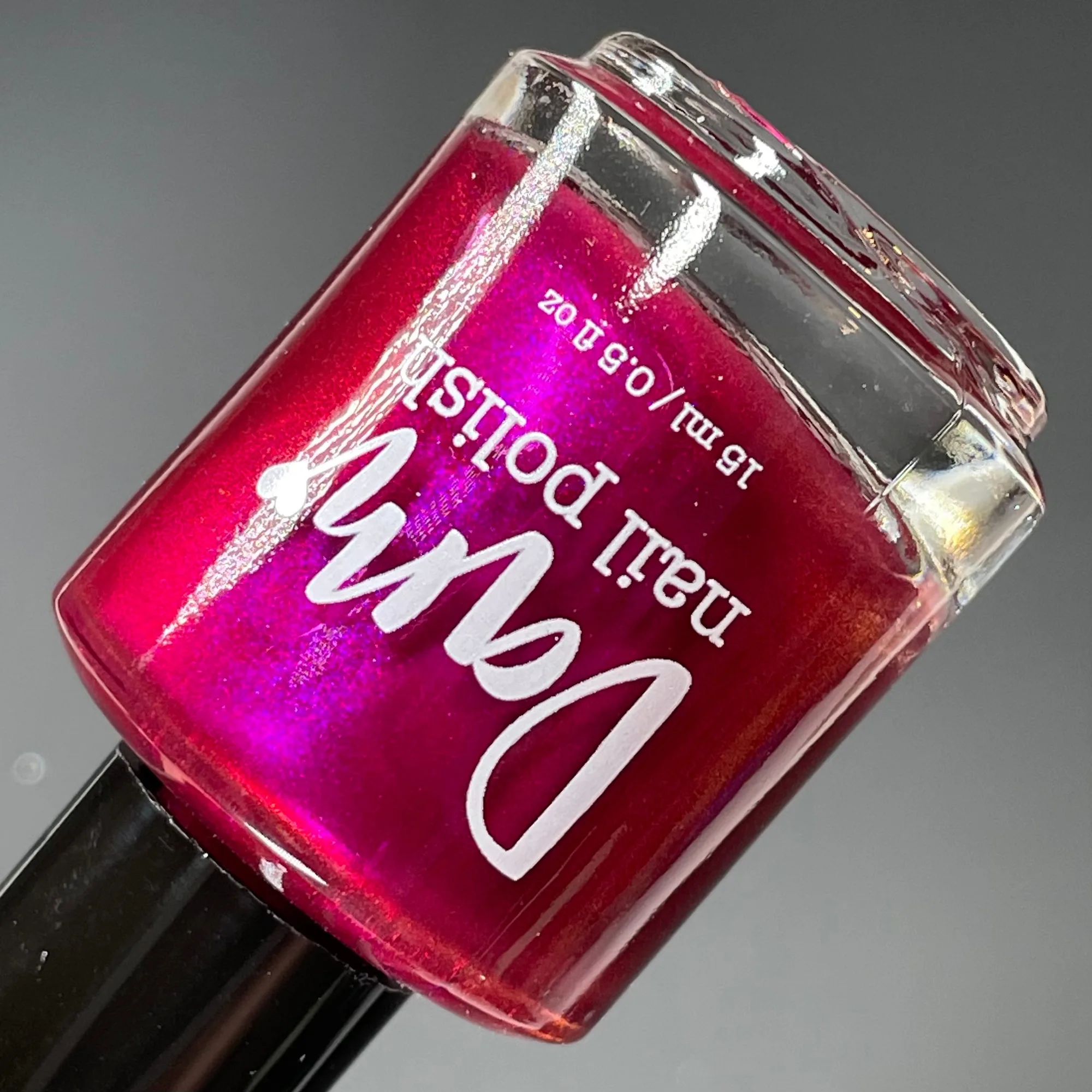 Strawberry Mulled Wine - Verniz rosa com brilho - Calendário do Advento 12 Dam Days of Polish 2024