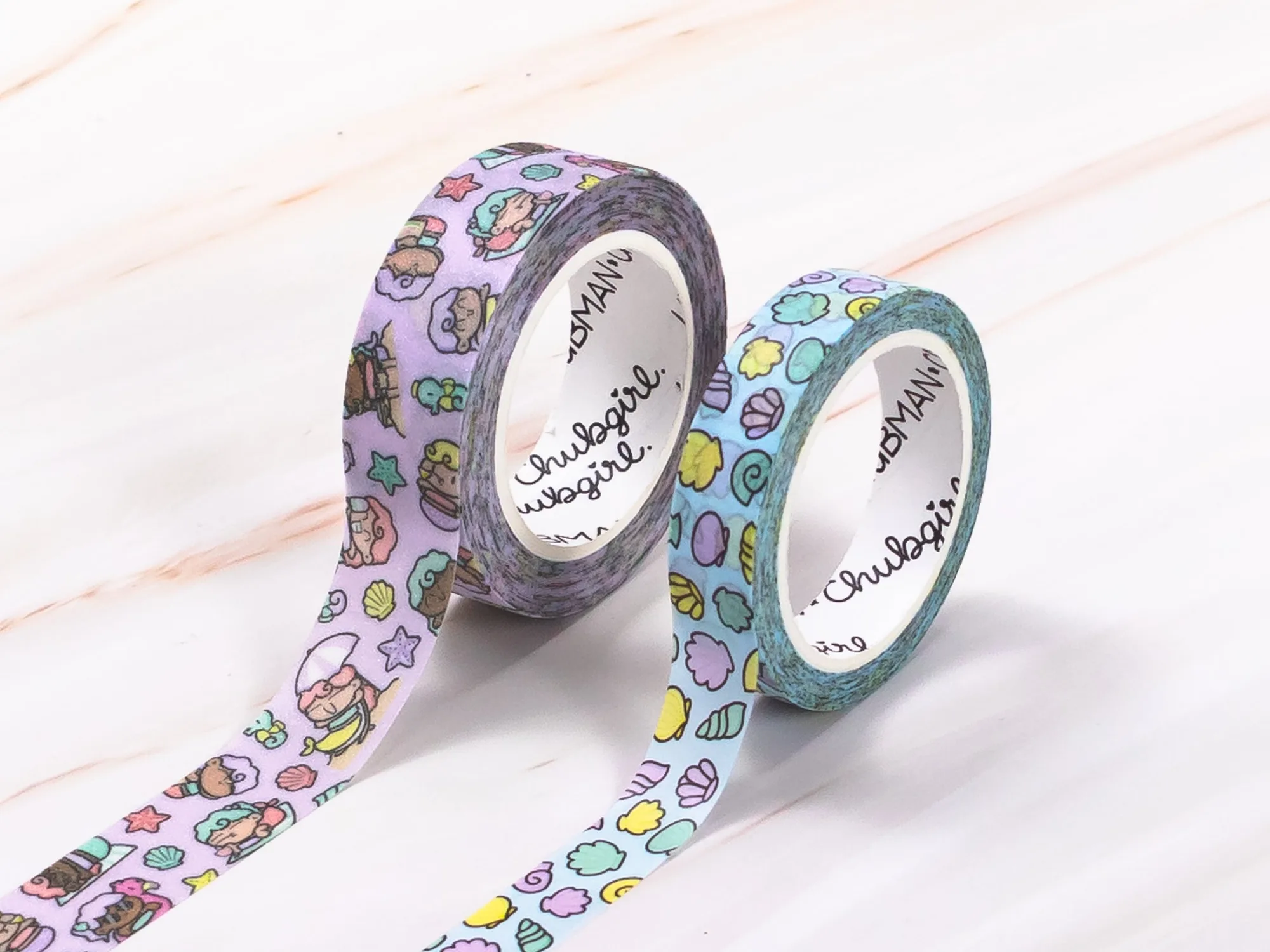 Fita Washi de Sereias de Verão (Conjunto de 2)