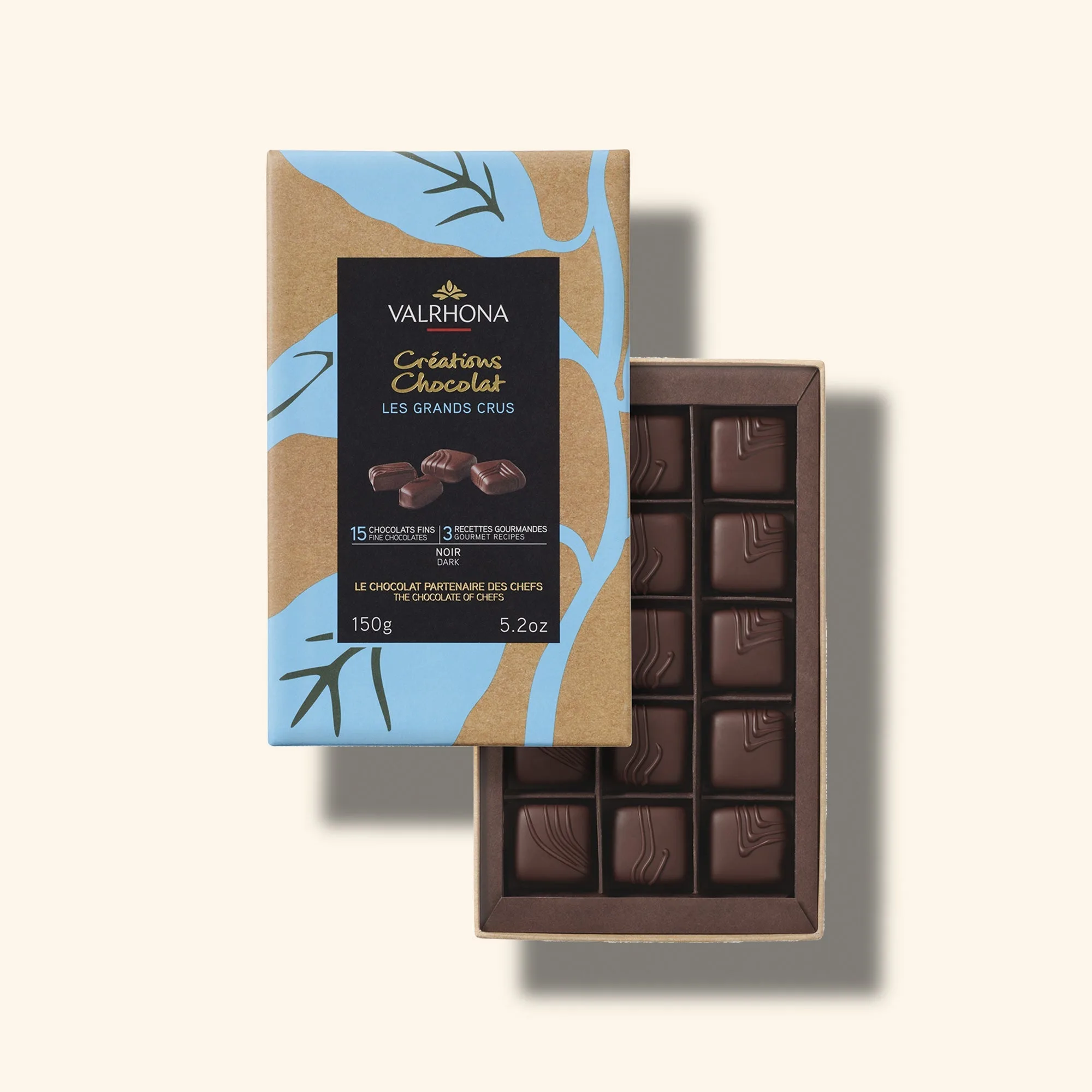 Geschenkbox mit 15 Grand-Cru-Dunkle-Schokolade-Trüffeln – 5,2 oz / 150 g