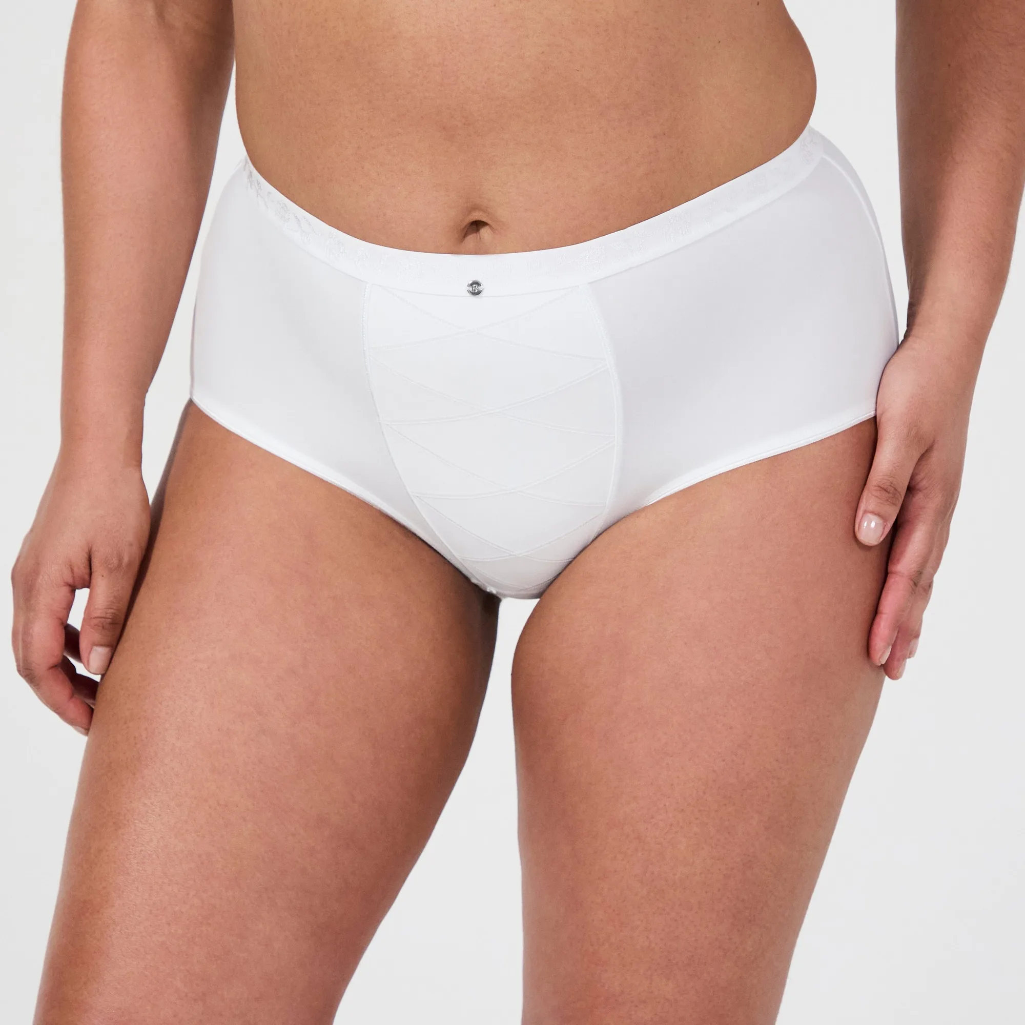 Culotte taille haute ventre plat blanc Just micro