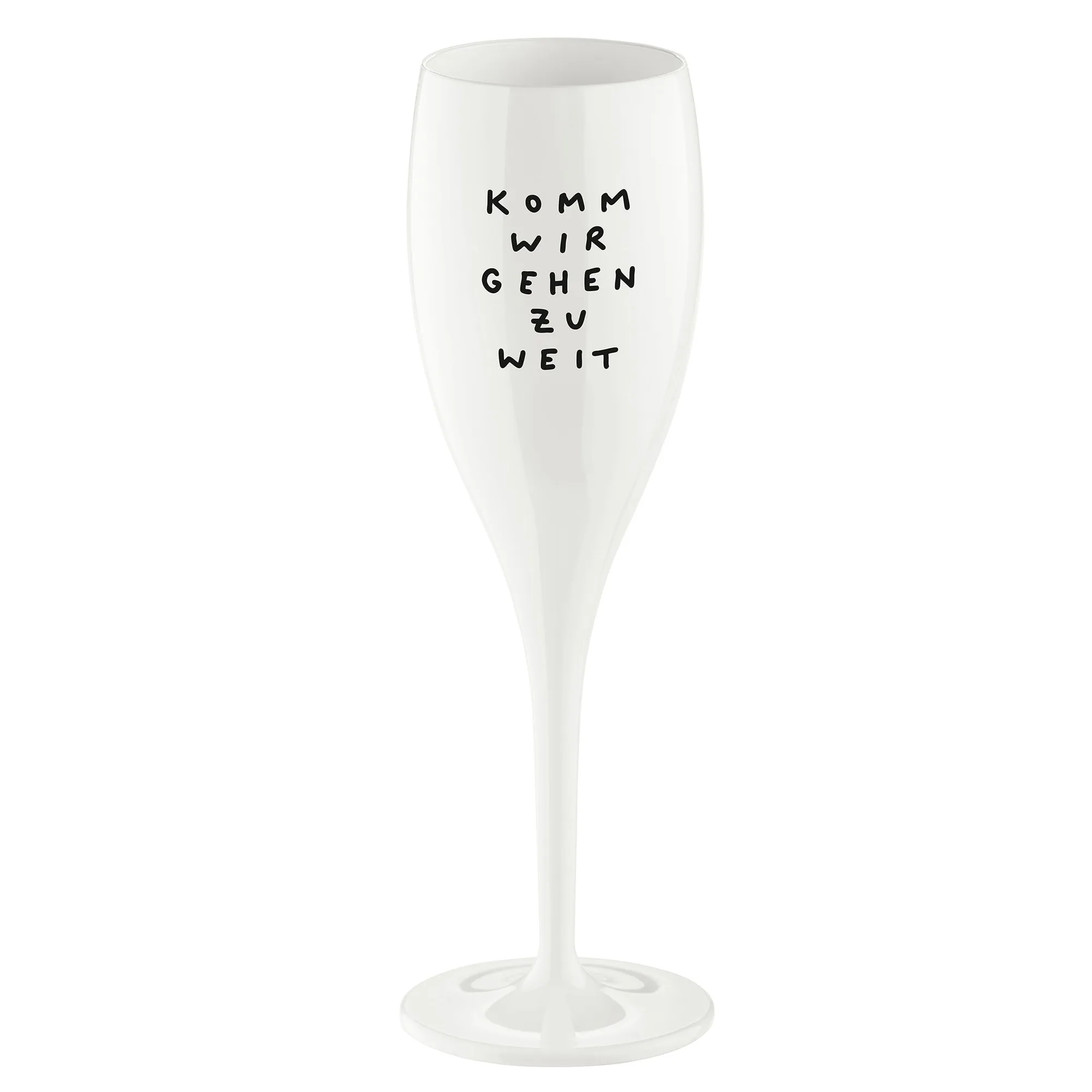 Glas mit Druck CHEERS No. 1 KOMM WIR GEHEN ZU WEIT