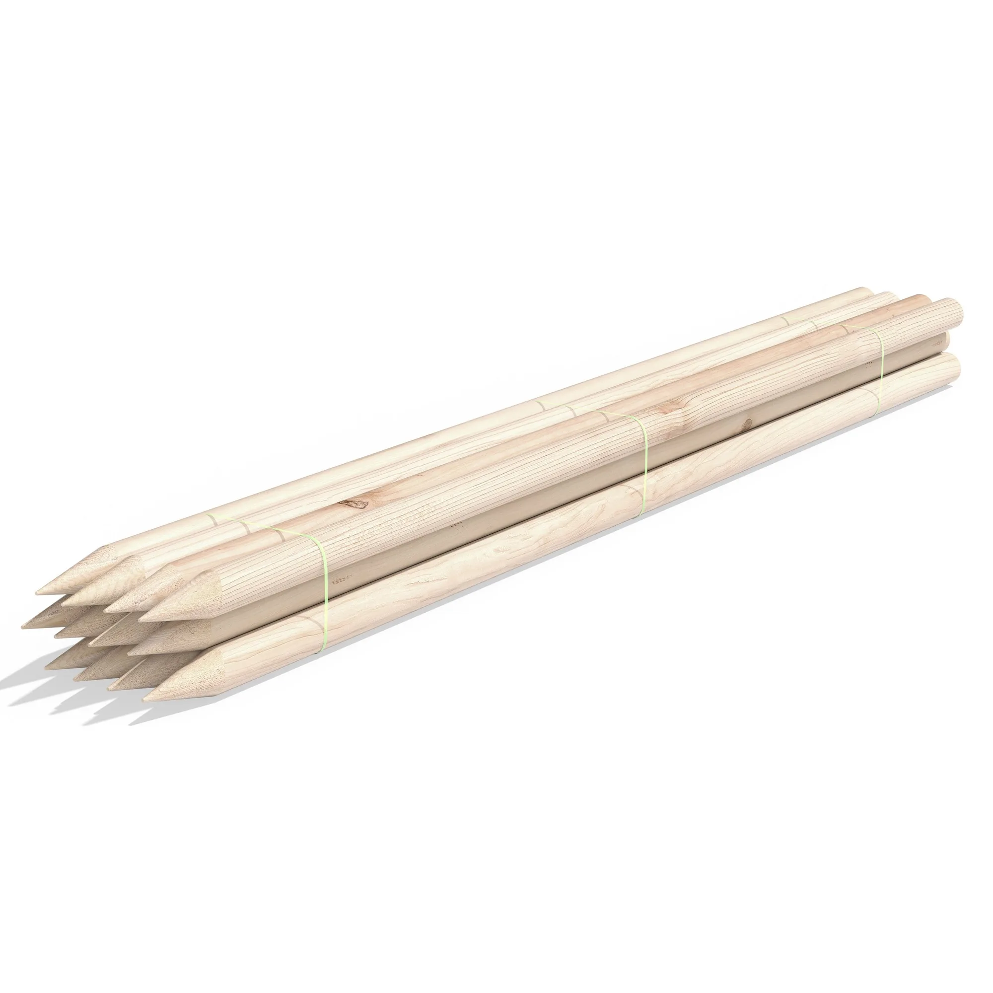 6 ft. Wooden Tree Stakes – Untreated Round Lodge Pole Stakes