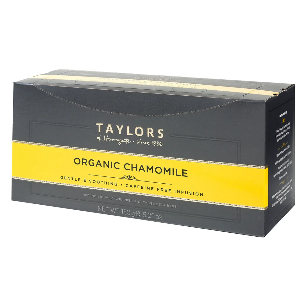 Taylors of Harrogate Camomille Bio - Sachets avec ficelle et étiquette, 100 pièces